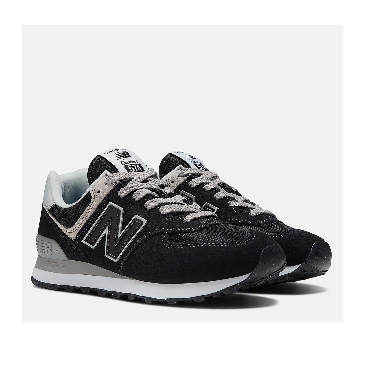 New Balance Women's 574 in Black with NB White