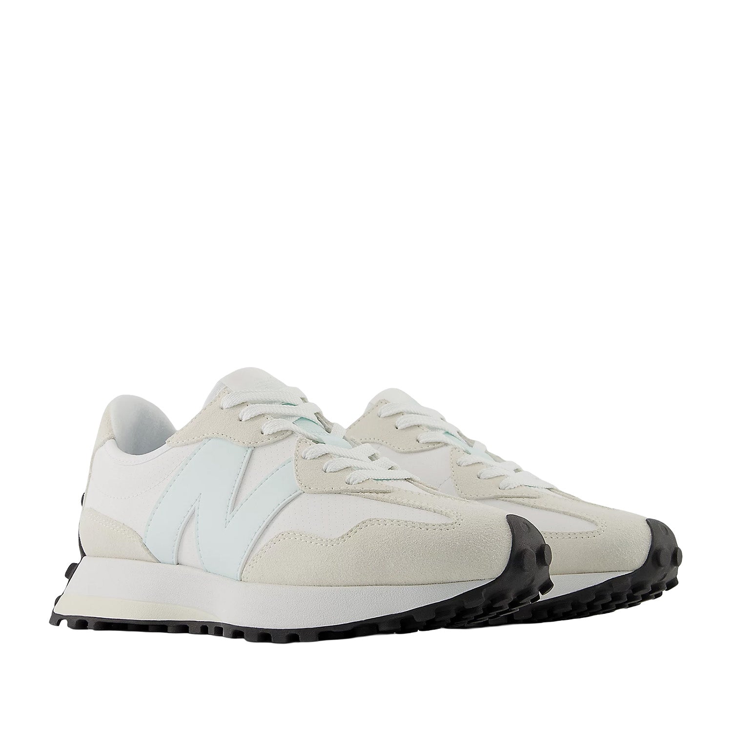 New Balance Women's 327 in Nb 103 White/Glint Blue