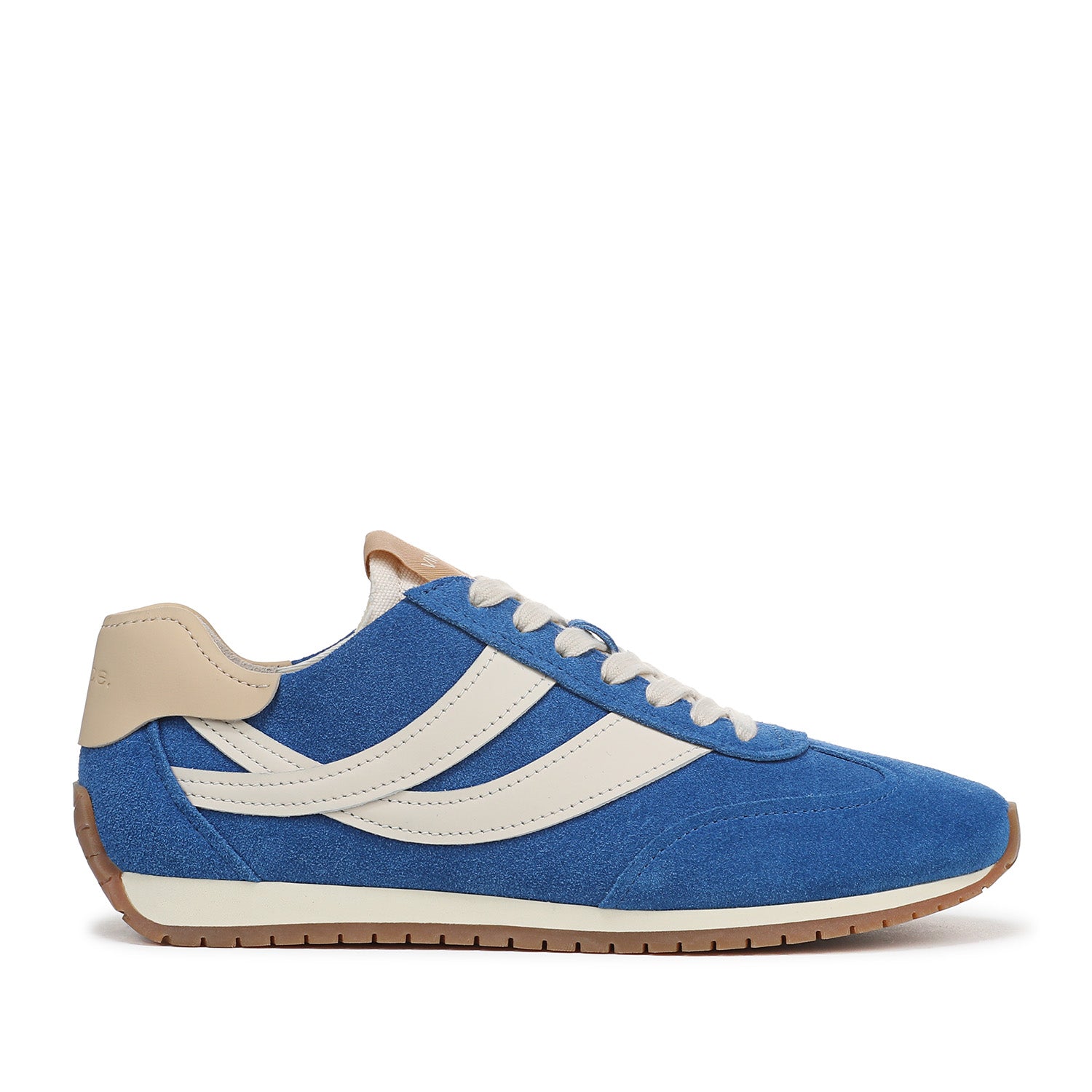 Vince. Chaussure de course Oasis pour femme, coloris bleu lapis/lin.