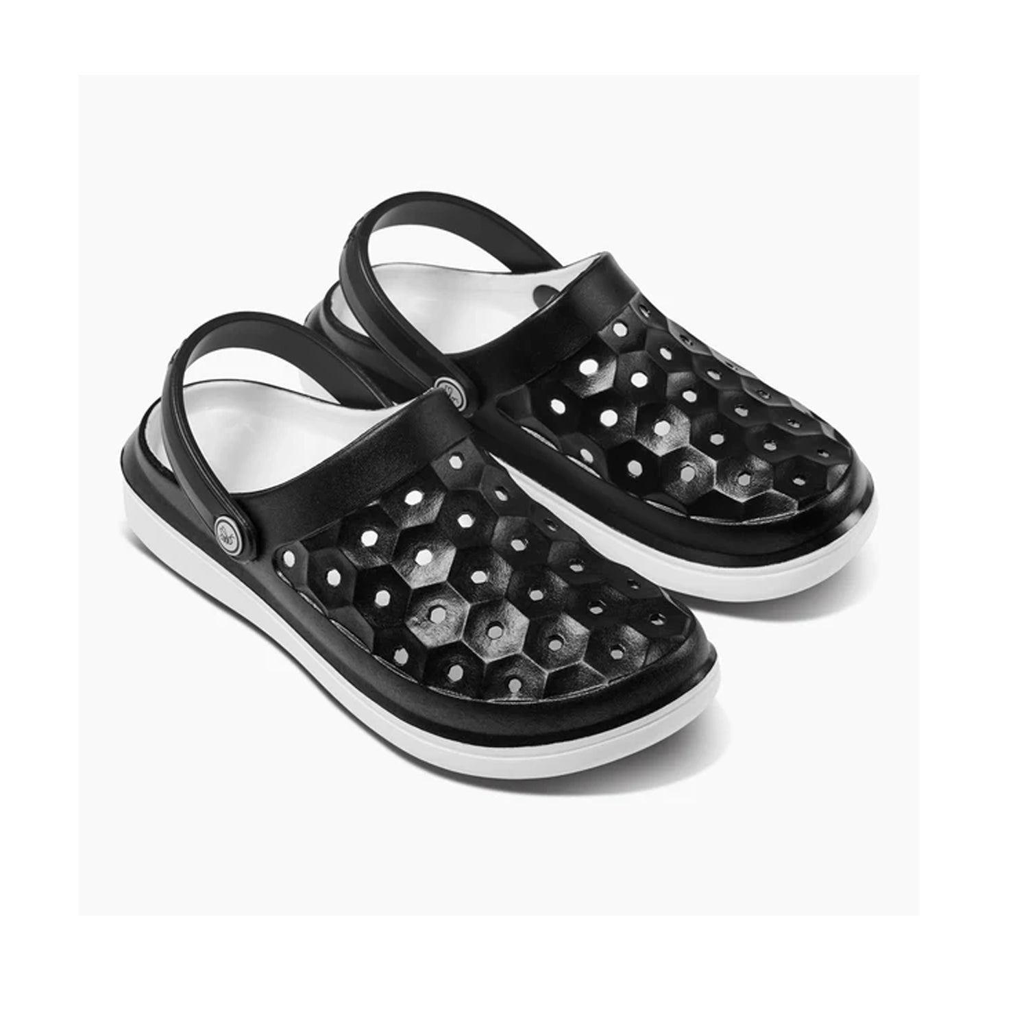 Joybees Unisex Varsity Clog in Black White