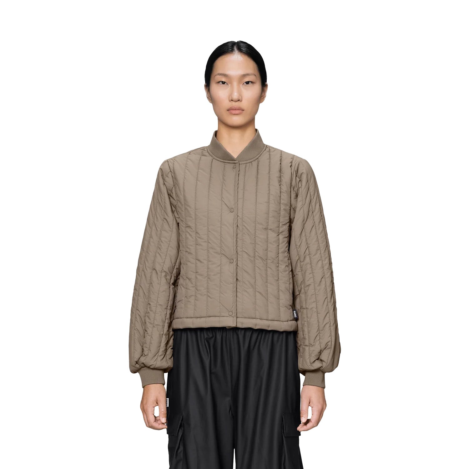 Rains Women's Banja Liner Bomber Jacket T1 in Cinder