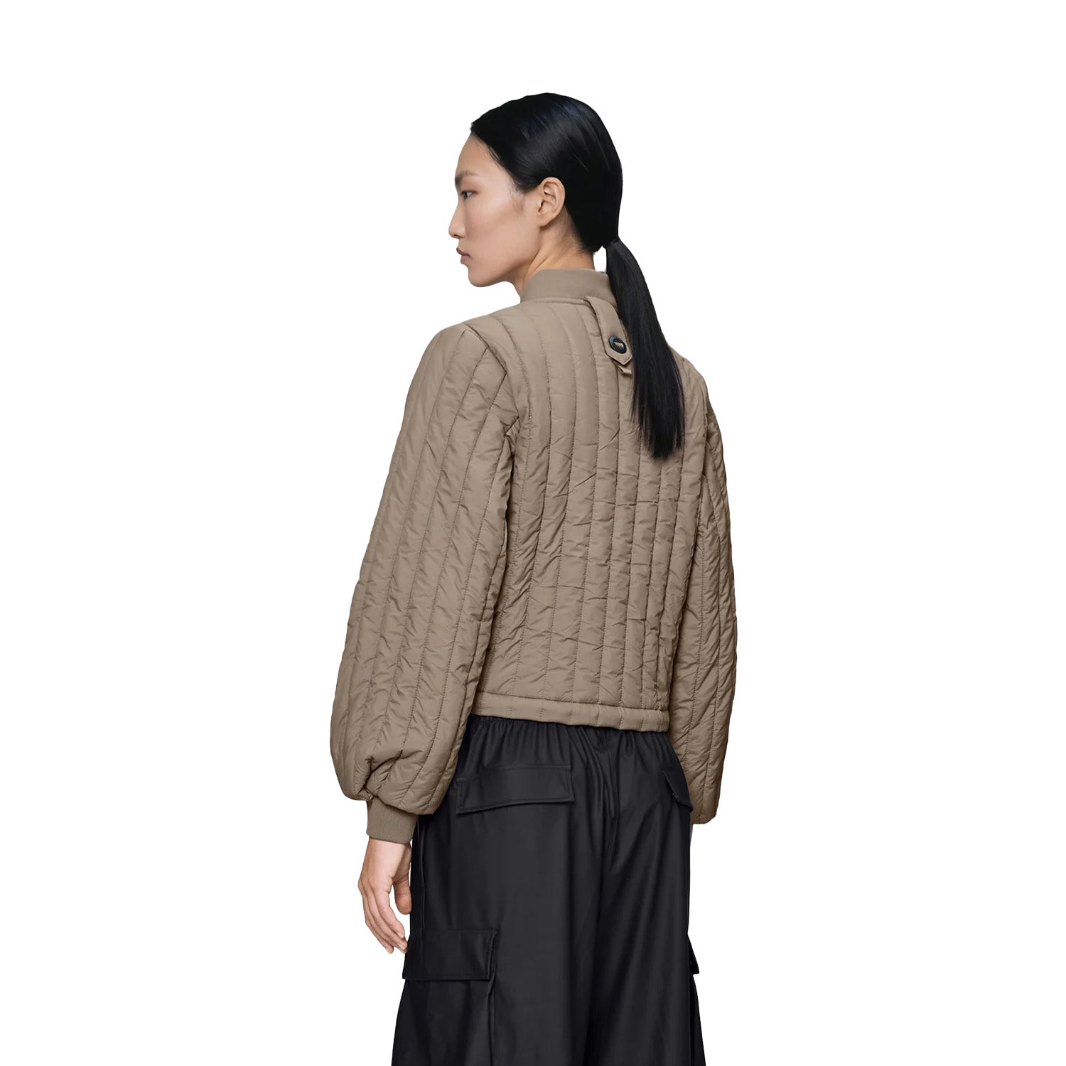 Rains Women's Banja Liner Bomber Jacket T1 in Cinder