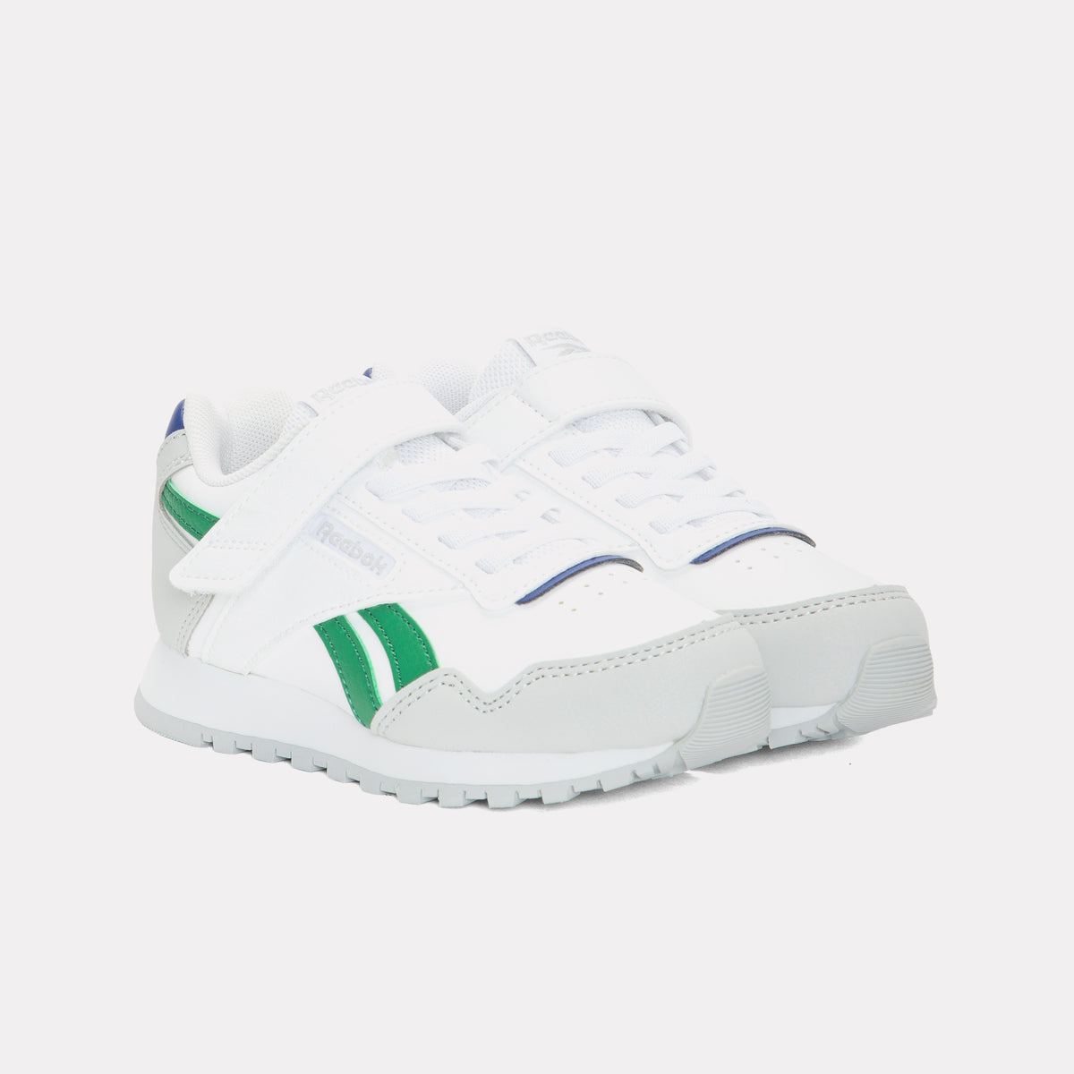 Reebok Kids' Reebok Glide Elastic Lace & Top Strap Child  In White/Grey M
