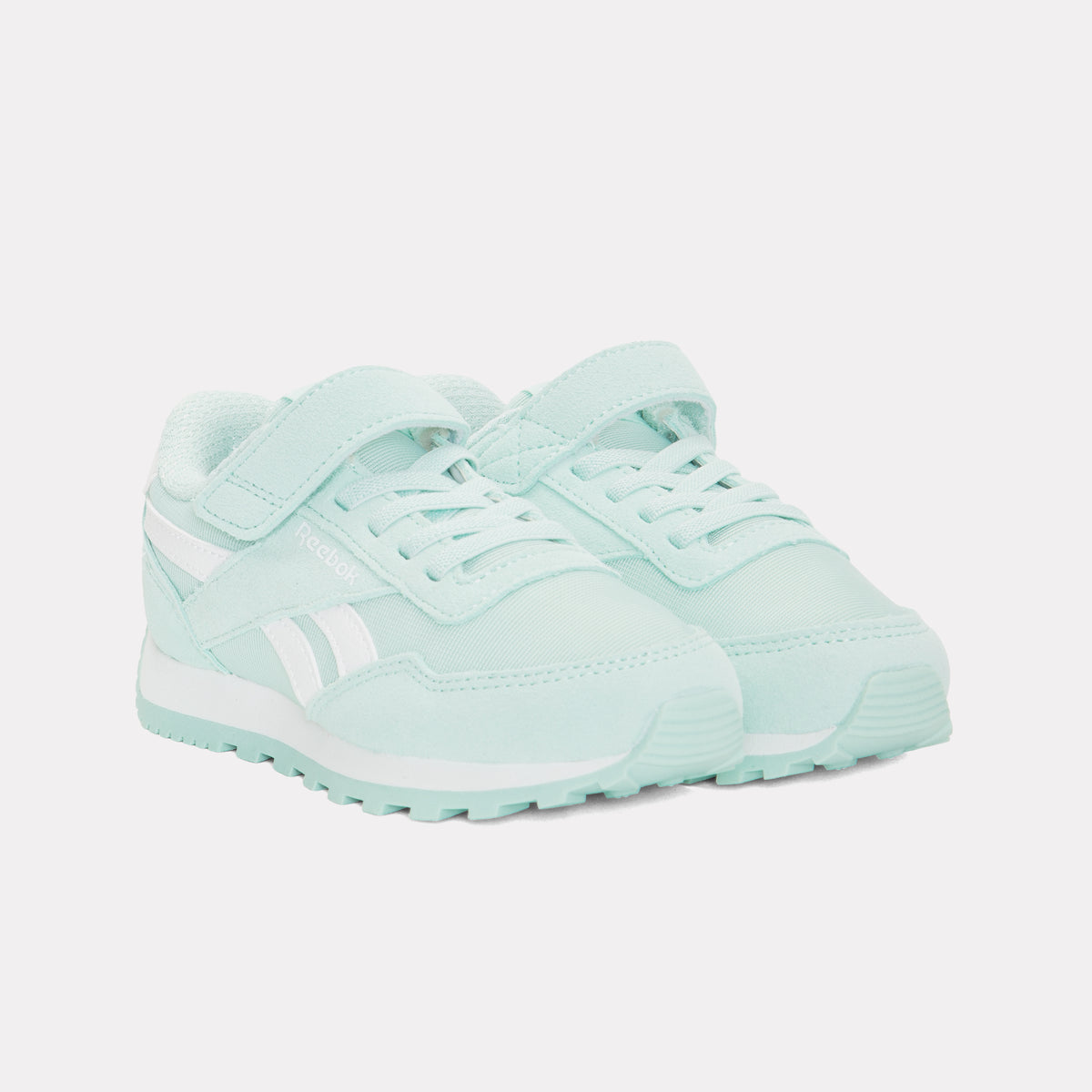 Reebok Girl's' Reebok Glide Low Elastic & Top Strap  In Glitchaqua/Glitchaqua/White M
