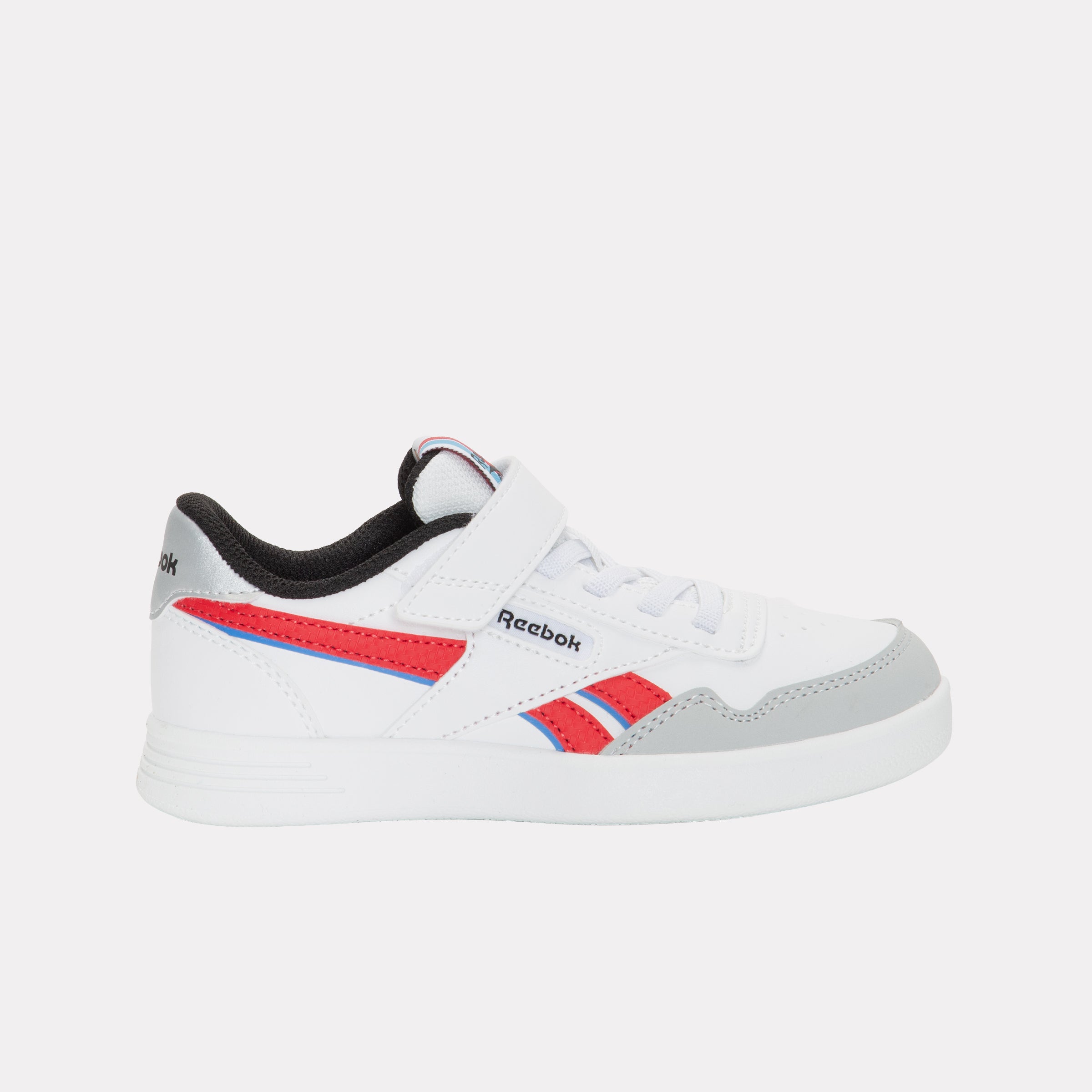 Reebok Kids' Court Advance Elastic Lace & Top Strap Child  In White/Vector M