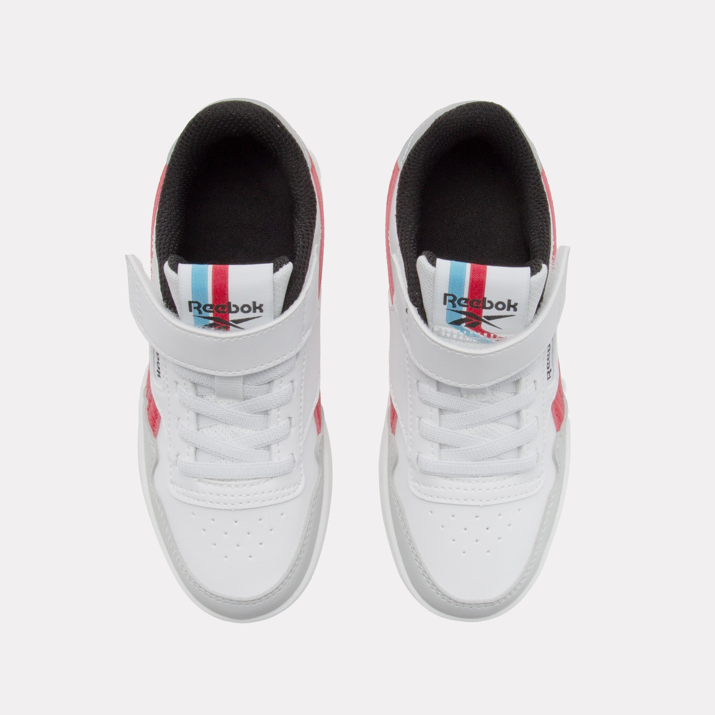 Reebok Kids' Court Advance Elastic Lace & Top Strap Child  In White/Vector M
