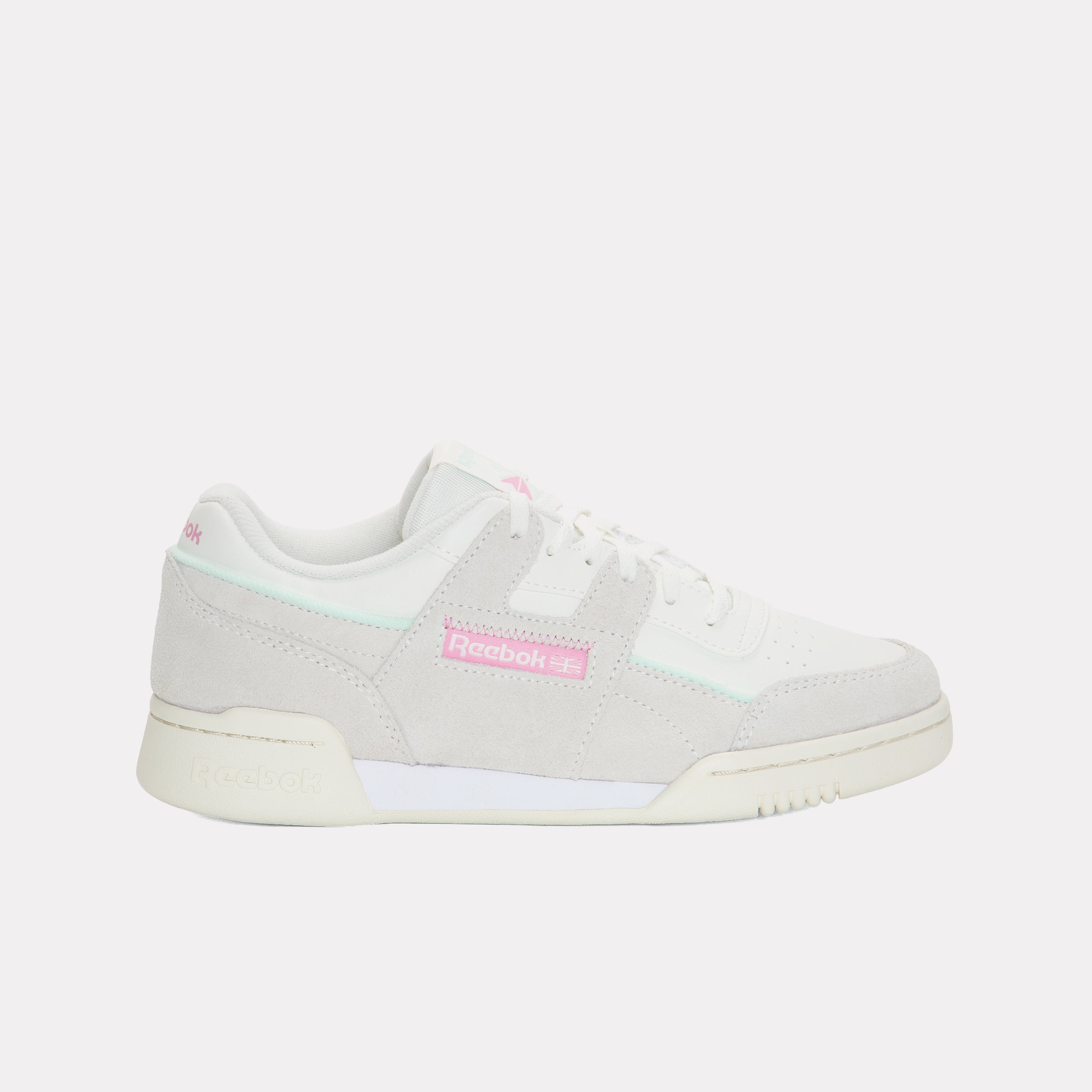 Reebok Girl's' Workout Plus Junior  In Chalk/Playfulpink/Invertedaqua M