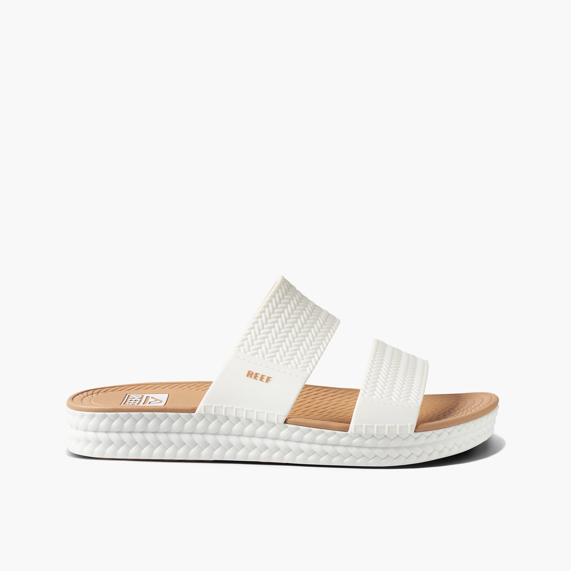 Reef Women's Water Vista Slide  In White/Tan M