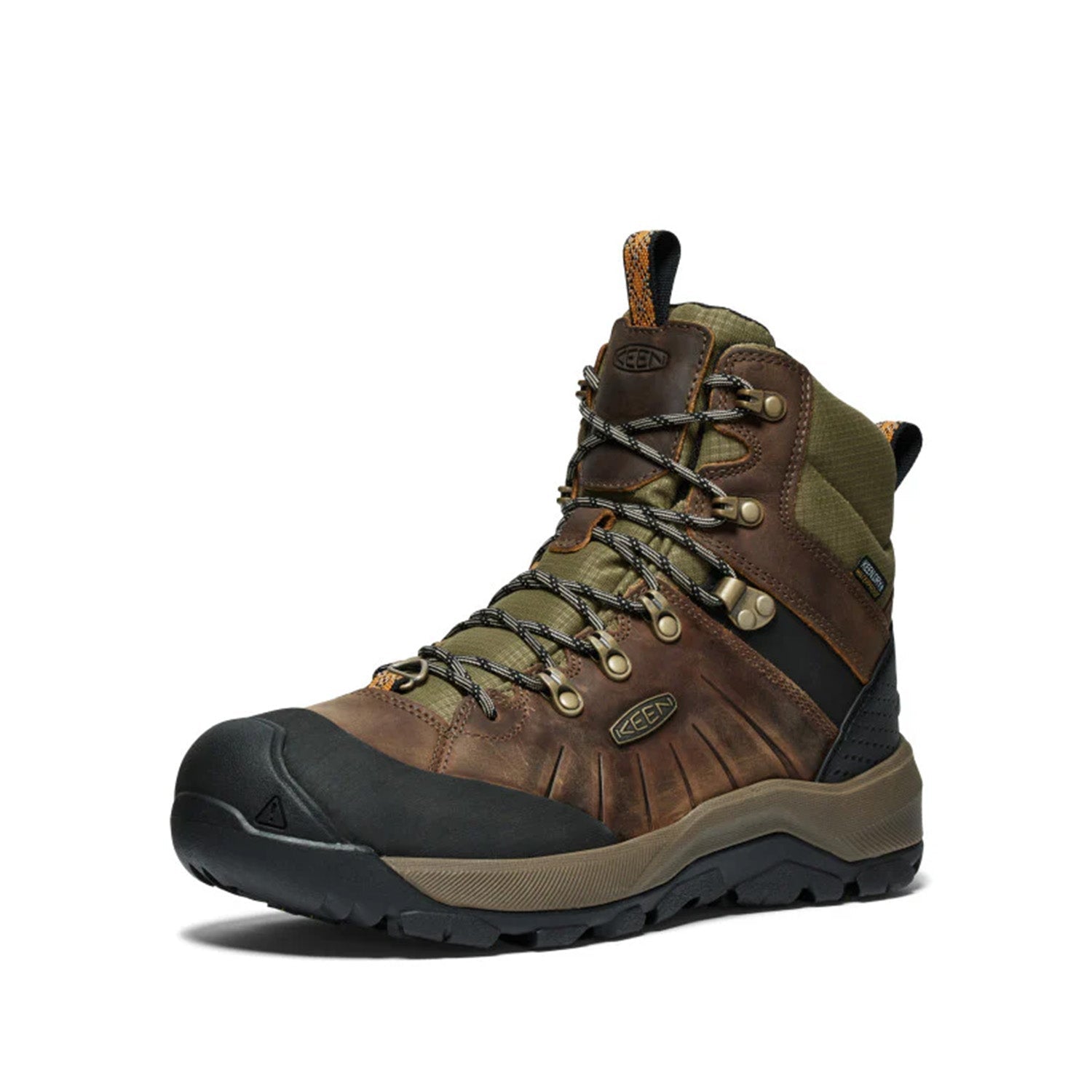 Keen Men's Revel IV Mid Polar in Bison/Orange Pepper