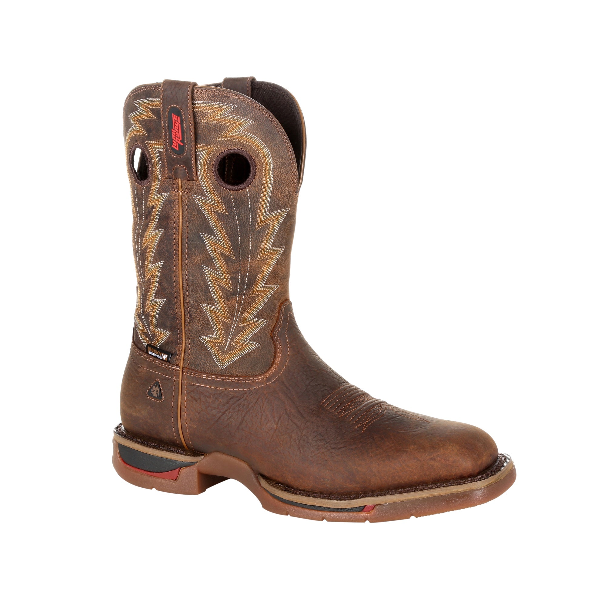 Rocky Men's Long Range  11" Waterproof Western Boot In Distressed M