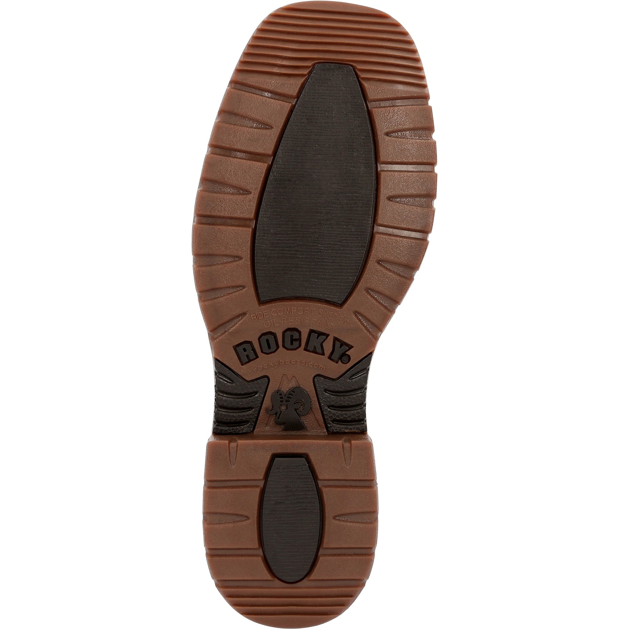 Rocky Men's Original Ride Flx  16" Back Zip Waterproof Sn In Brown W