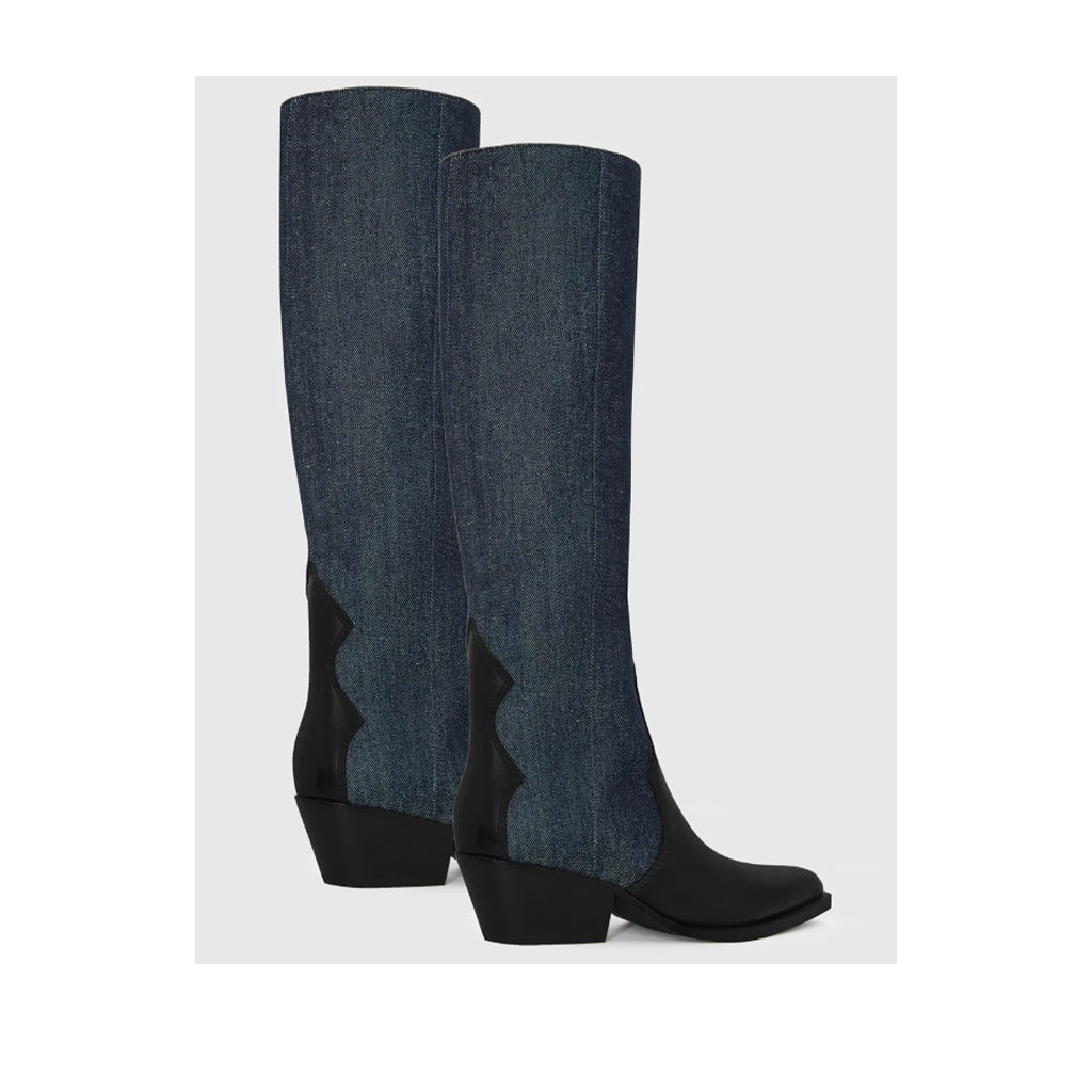 Bottes hautes Colt pour femme de Rebecca Minkoff, couleur denim foncé