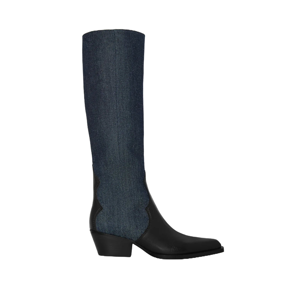 Bottes hautes Colt pour femme de Rebecca Minkoff, couleur denim foncé