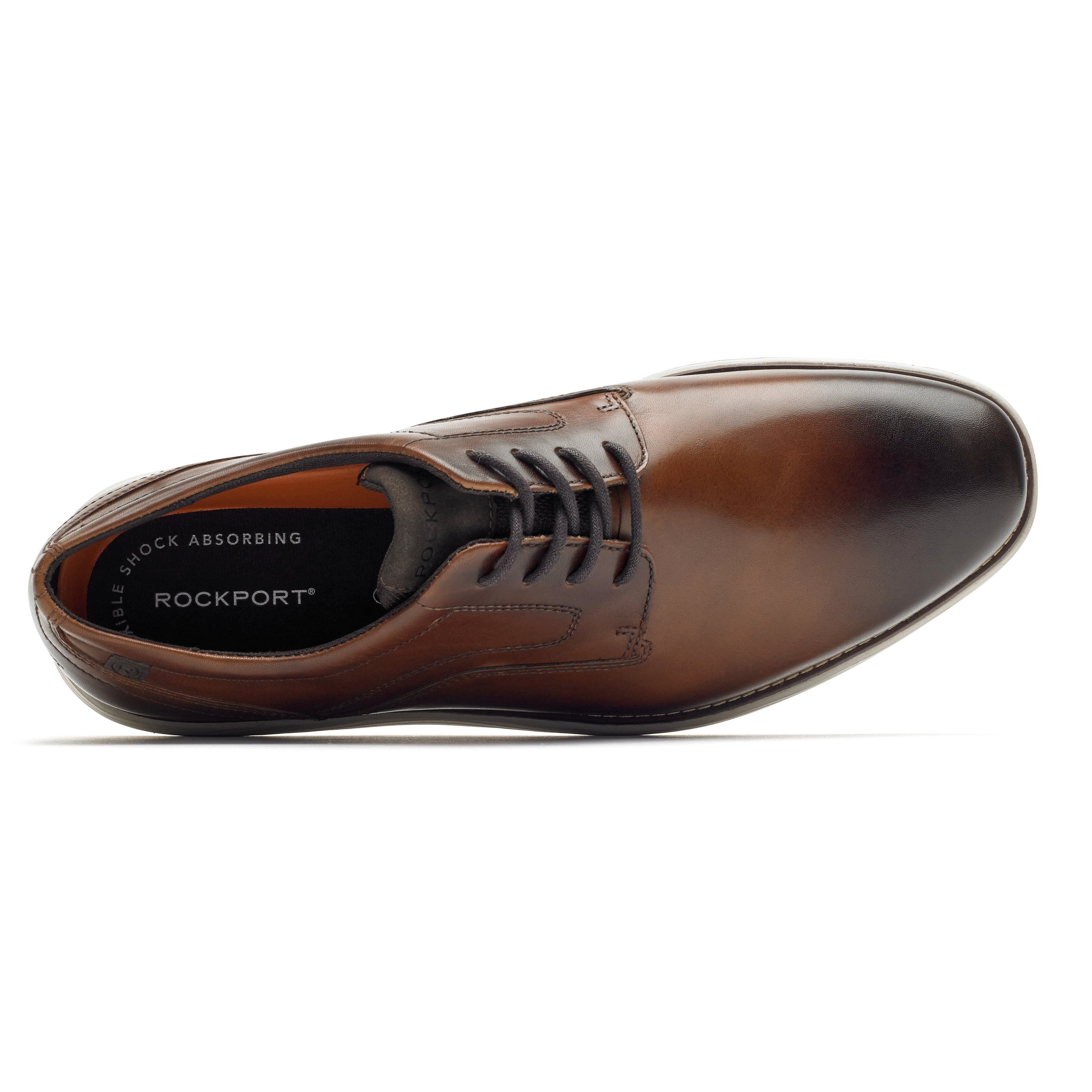 Rockport Men's Garettplaintoe In Cognac