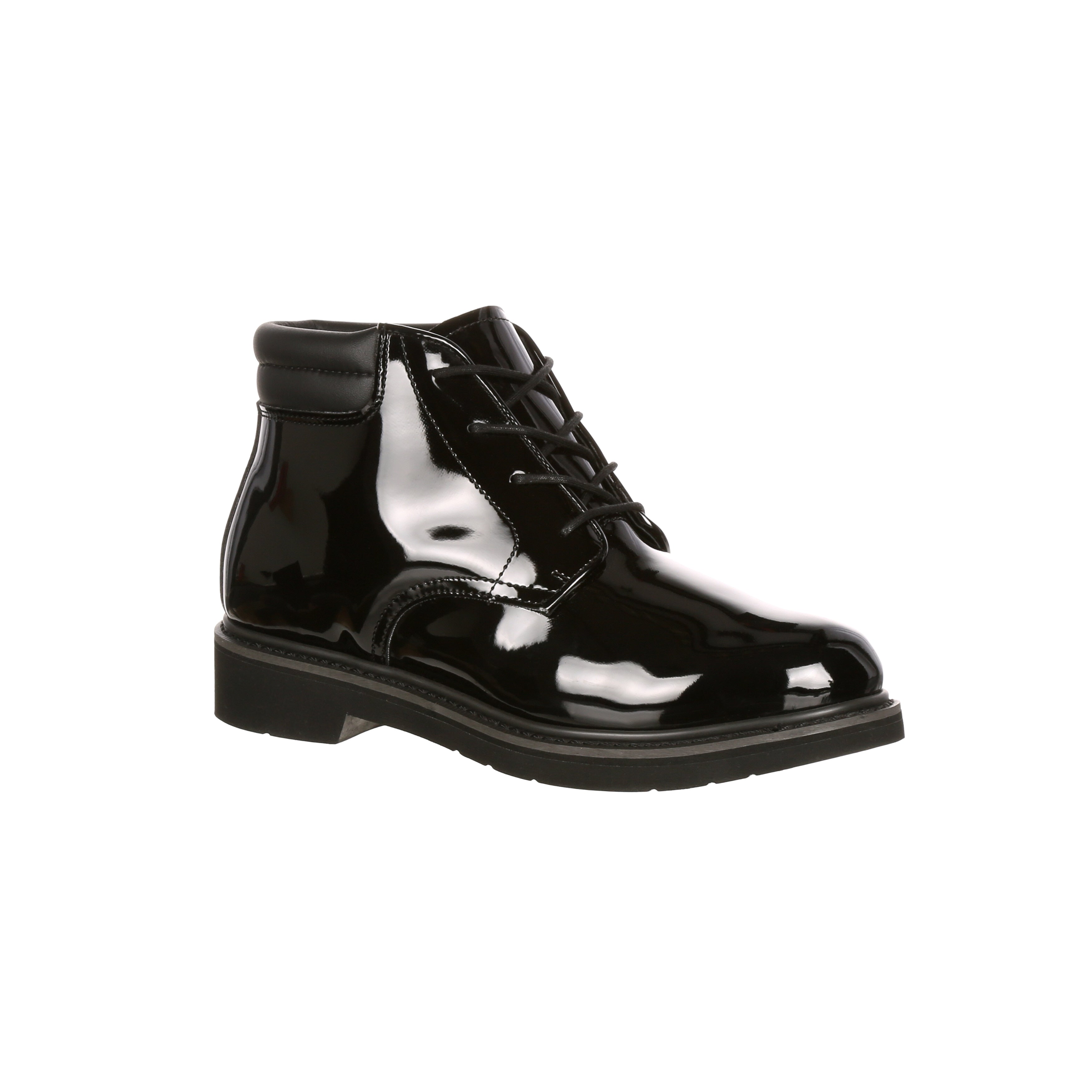 Rocky Men's Dress  5" Leather High Gloss Chukka In Black M