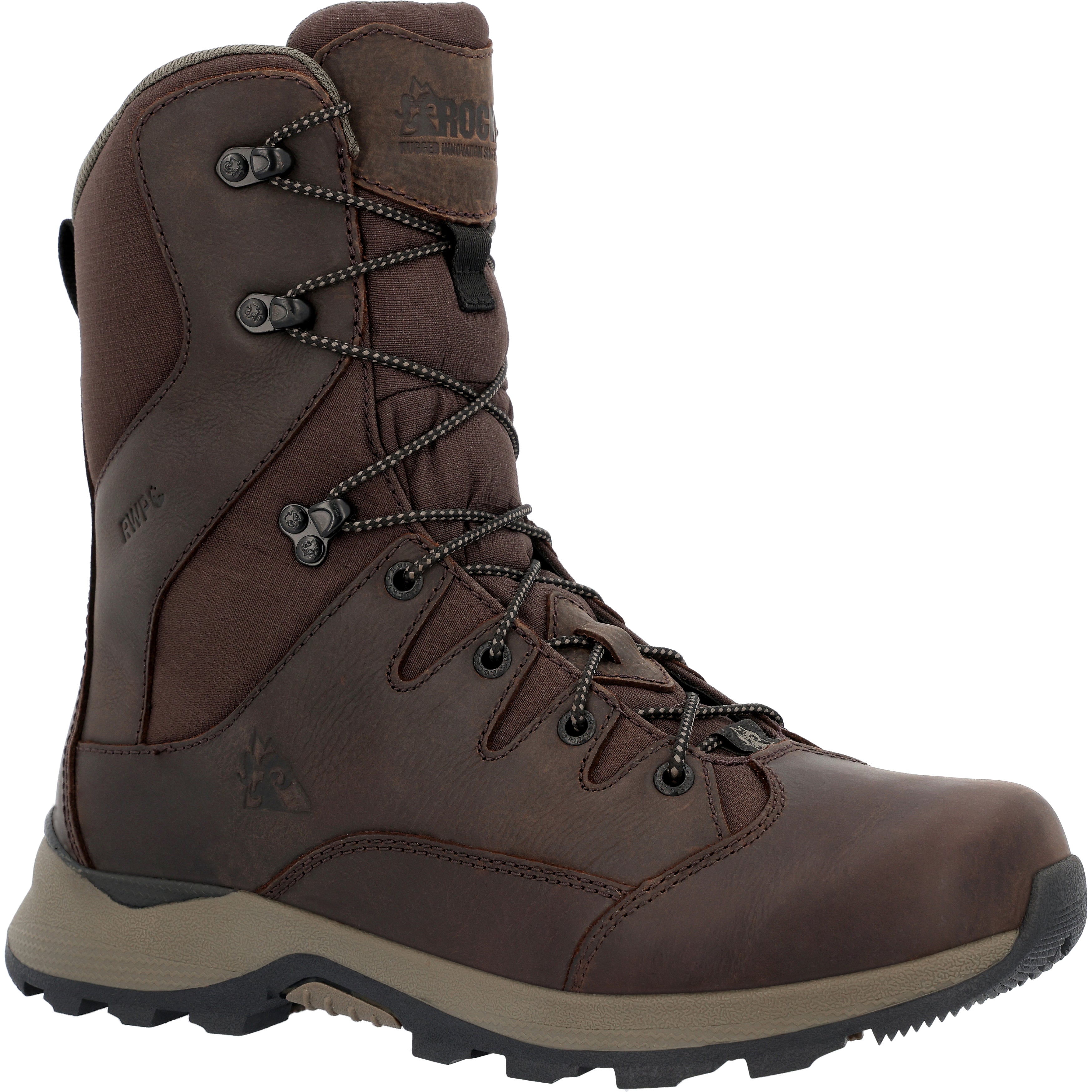 Rocky Men's Trophy Series  9" Waterproof 400G Insulated H In Brown M