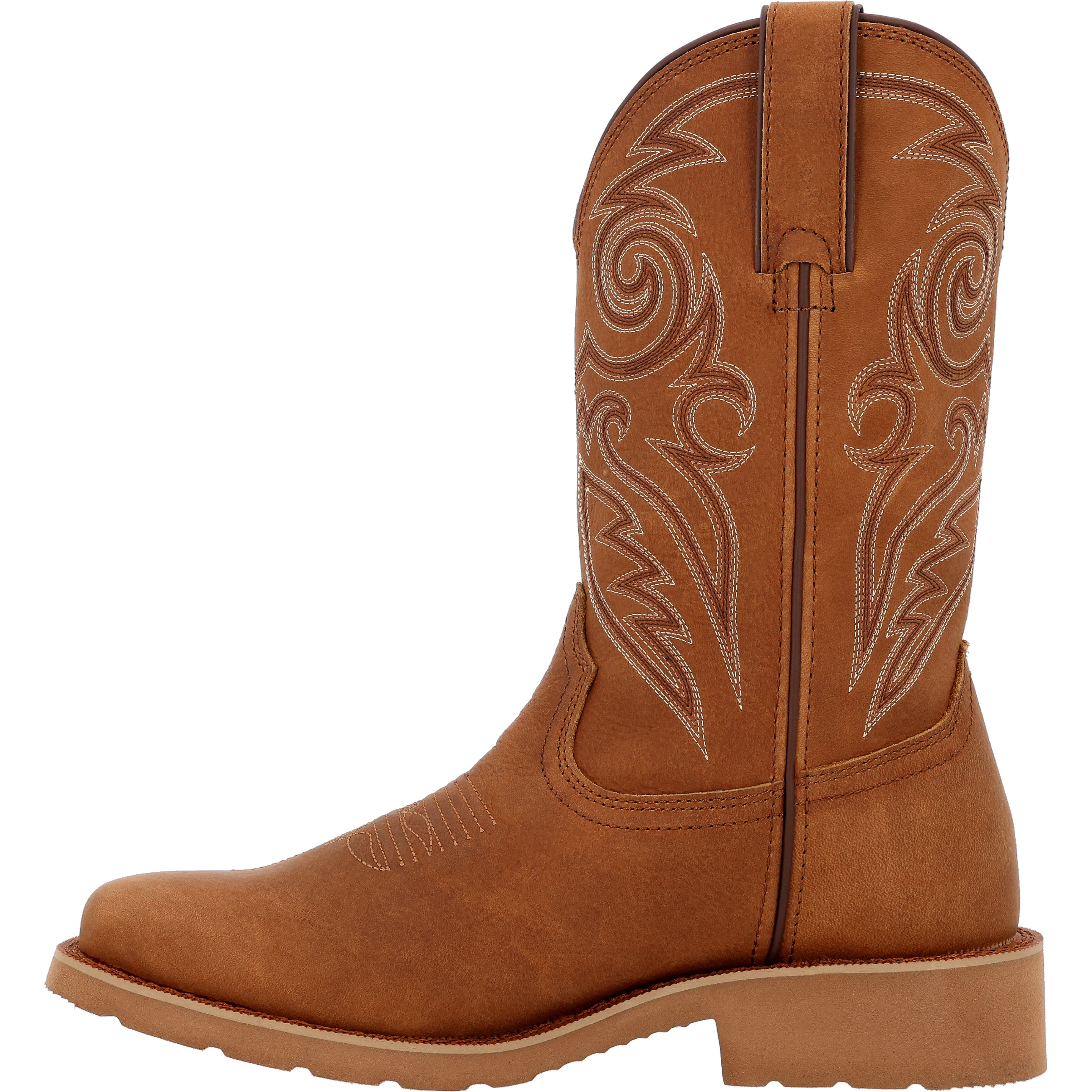 Rocky Men's Monocrepe  12" Waterproof Leather Western Boo In Cognac M