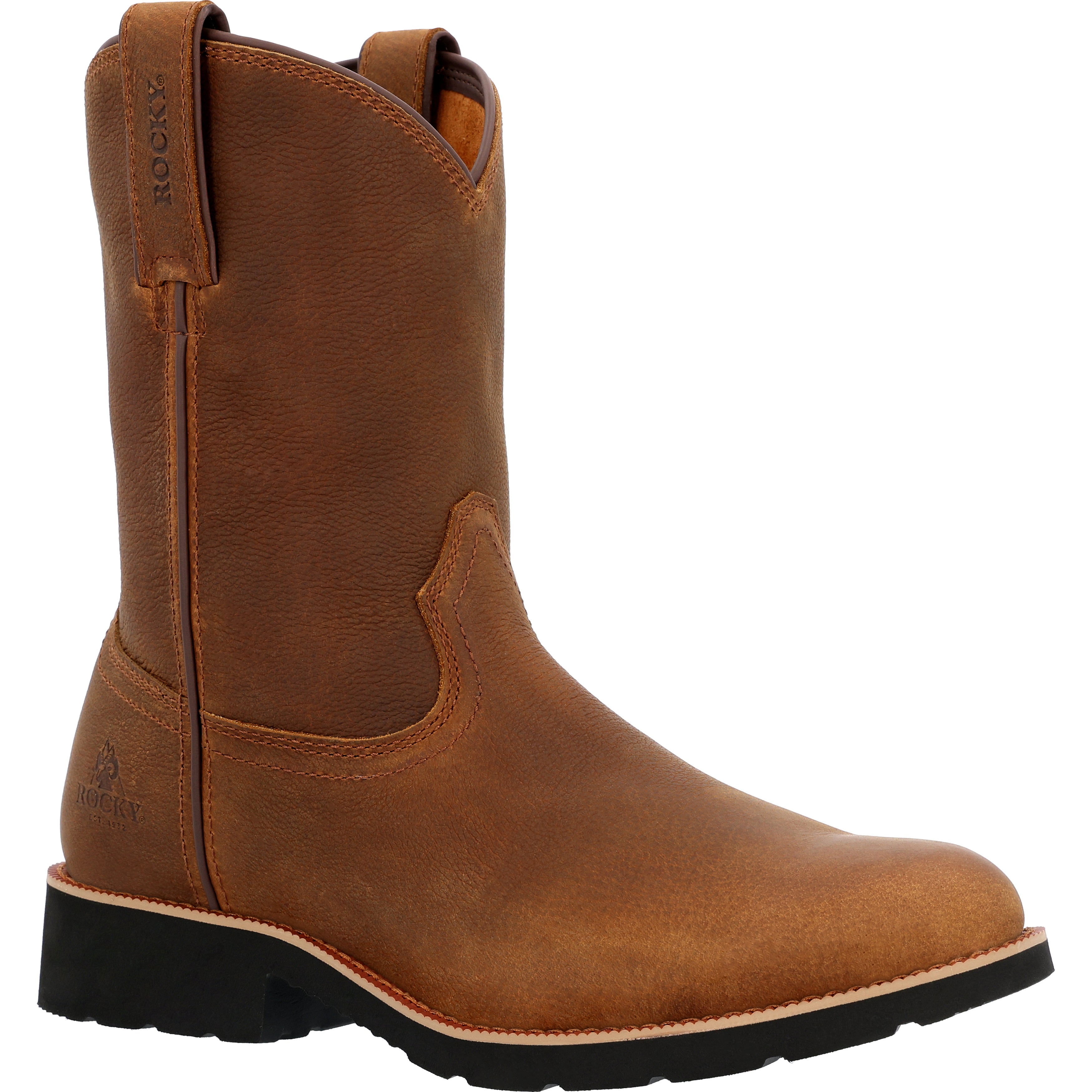 Rocky Men's Monocrepe  9" Leather Western Boot In Brown W