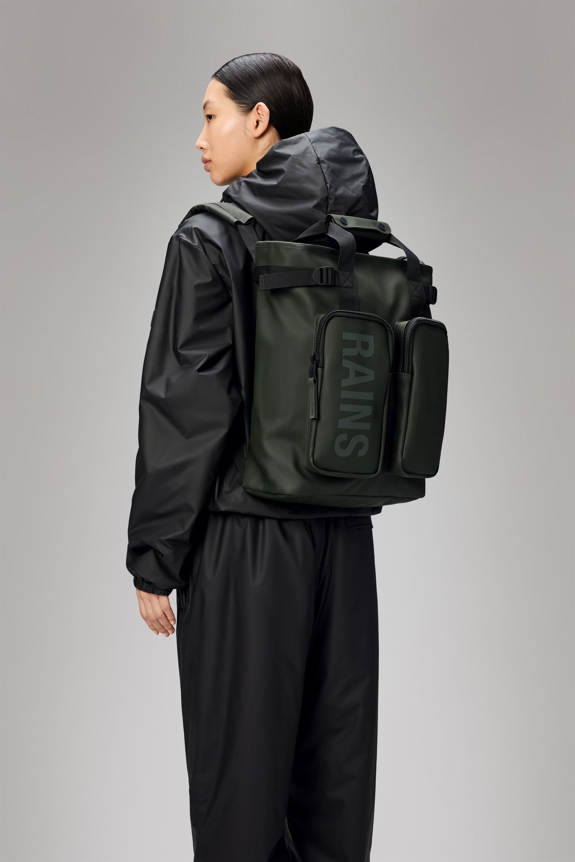 Rains Texel Tote Backpack in Green