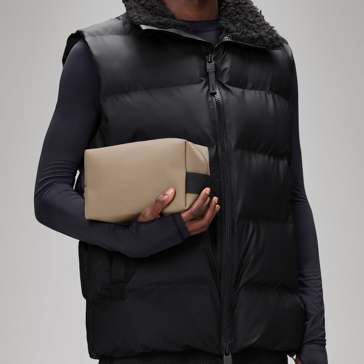 Rains Wash Bag Small in Beige