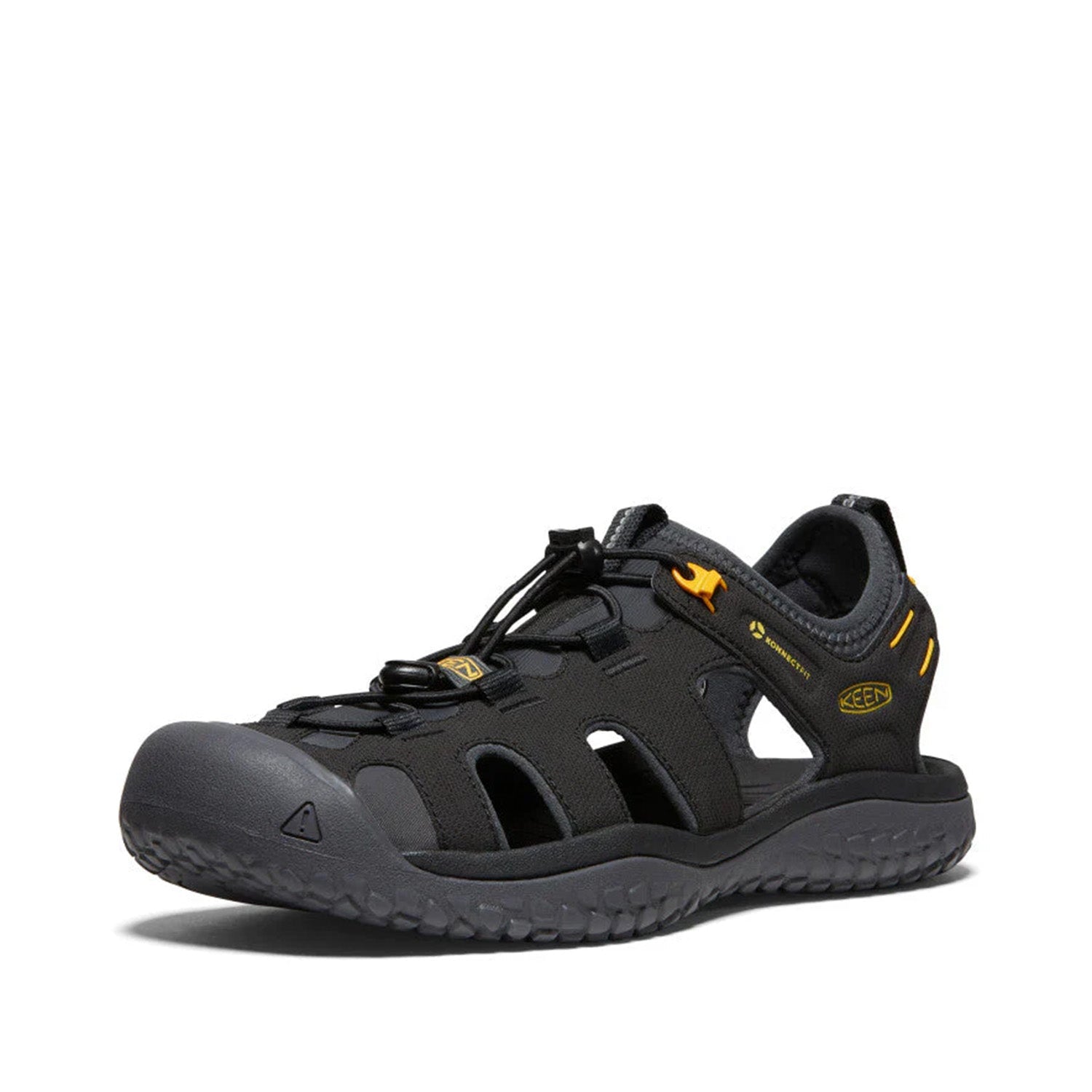 Keen Men's Solr Sandal in Black/Gold
