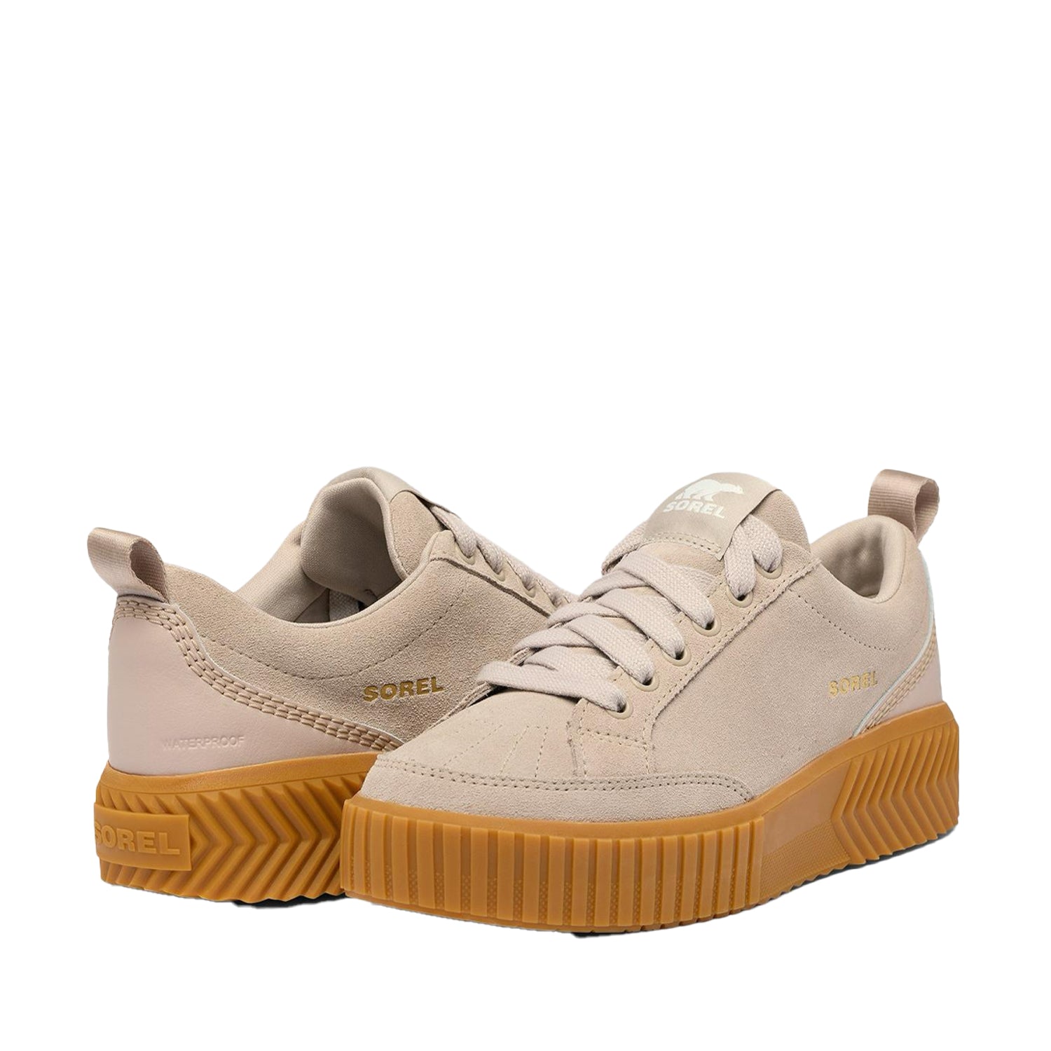 Sorel Women's Ona Ave Low Sneaker WP in Crushed Clay/Gum