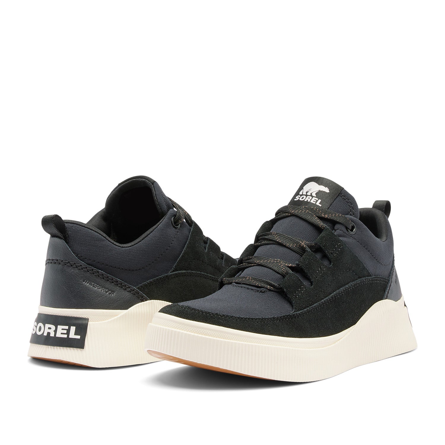 Sorel Women's Out N About IV Low Sneaker Wp in Black/Gum