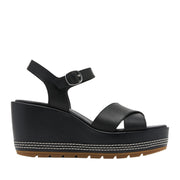 Sorel Women's Sunpeak Wedge Ankle Strap in Black/Gum
