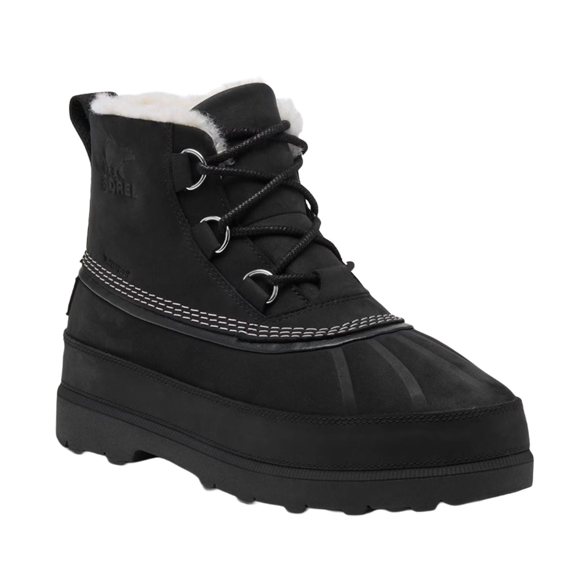Sorel Men's Ambler Fireside Chukka WP in Black/Dark Stone