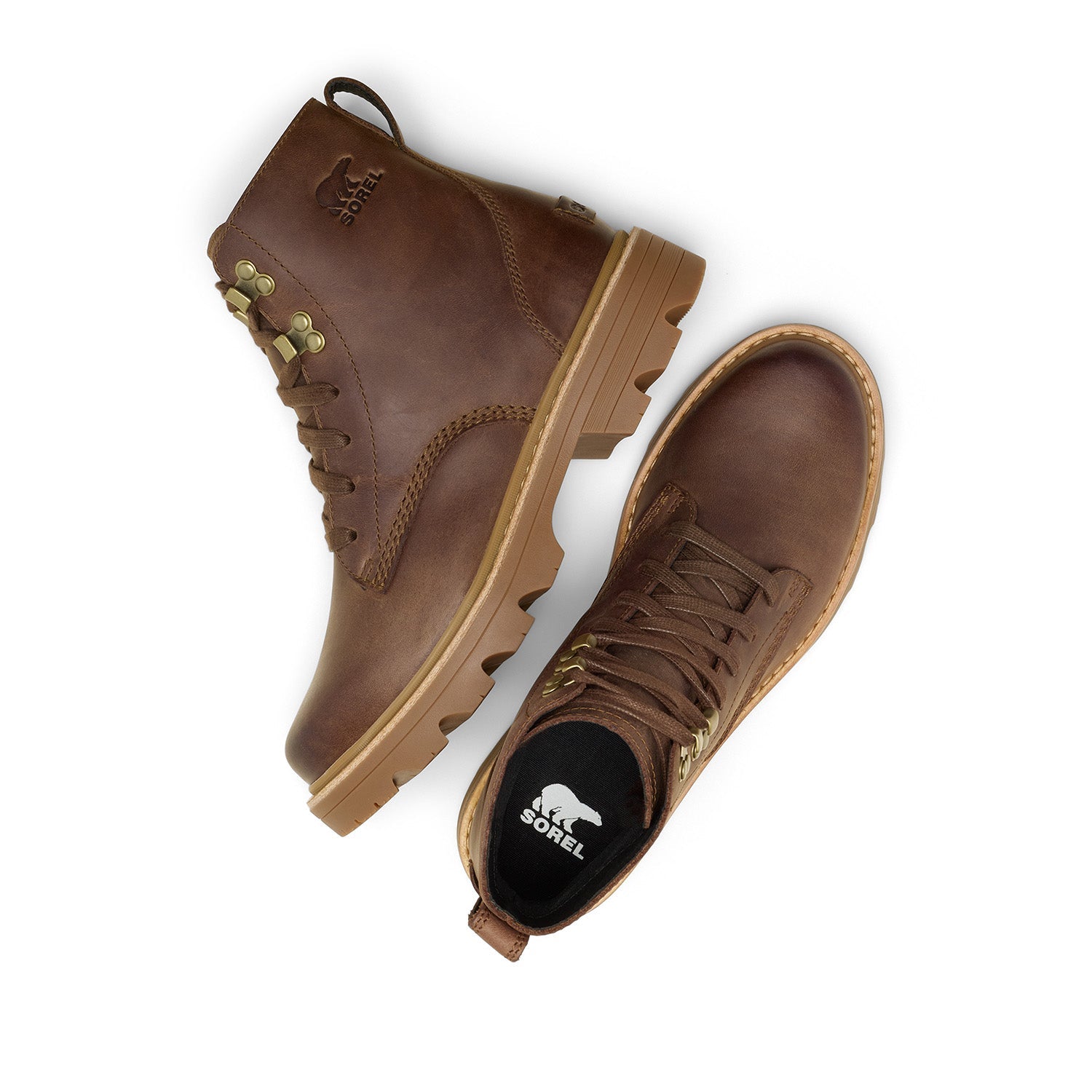 Sorel Women's Revel Road, Boot Lace Wp in Tobacco/Gum