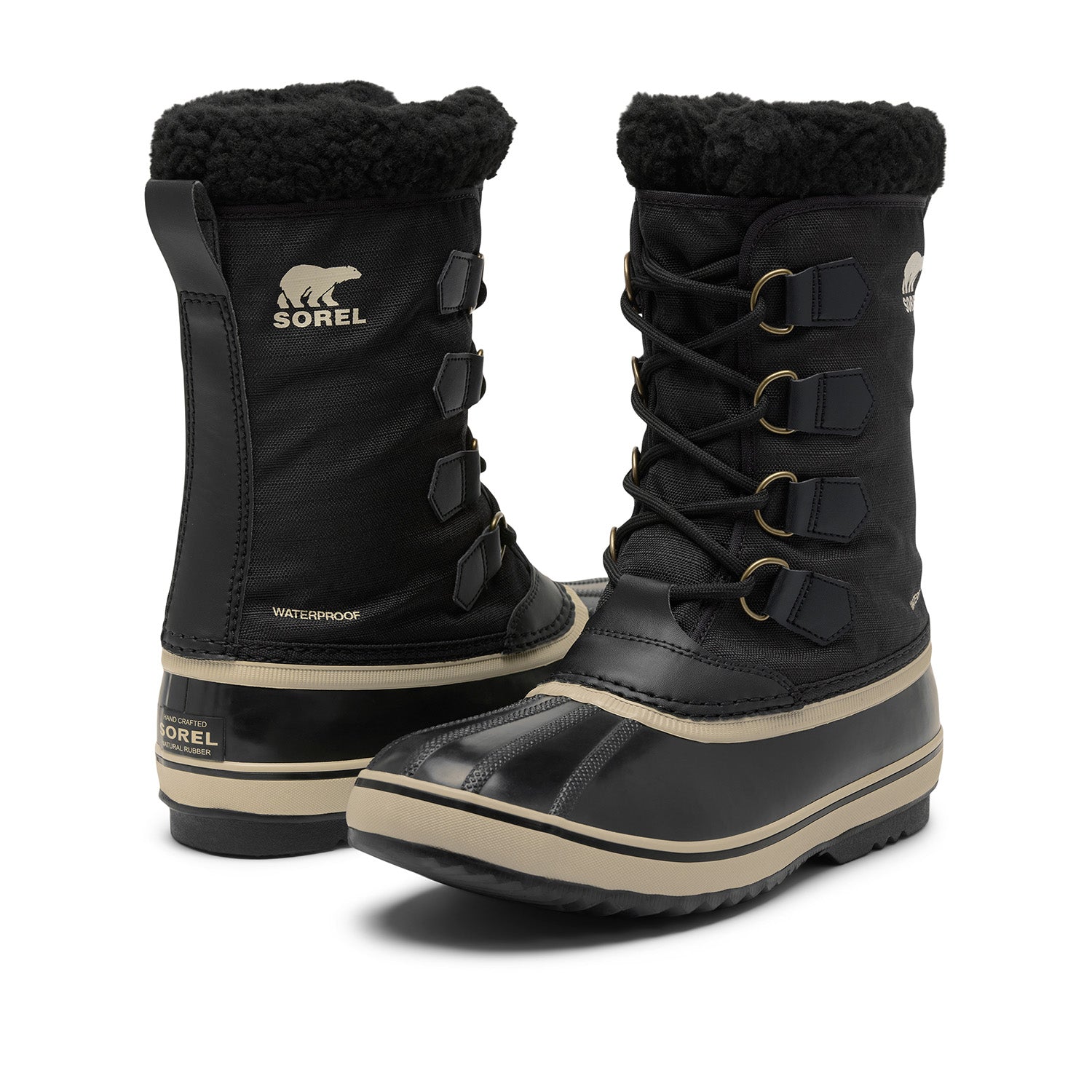 Sorel Men's 1964 Pac Nylon WP in Black/Ancient Fossil