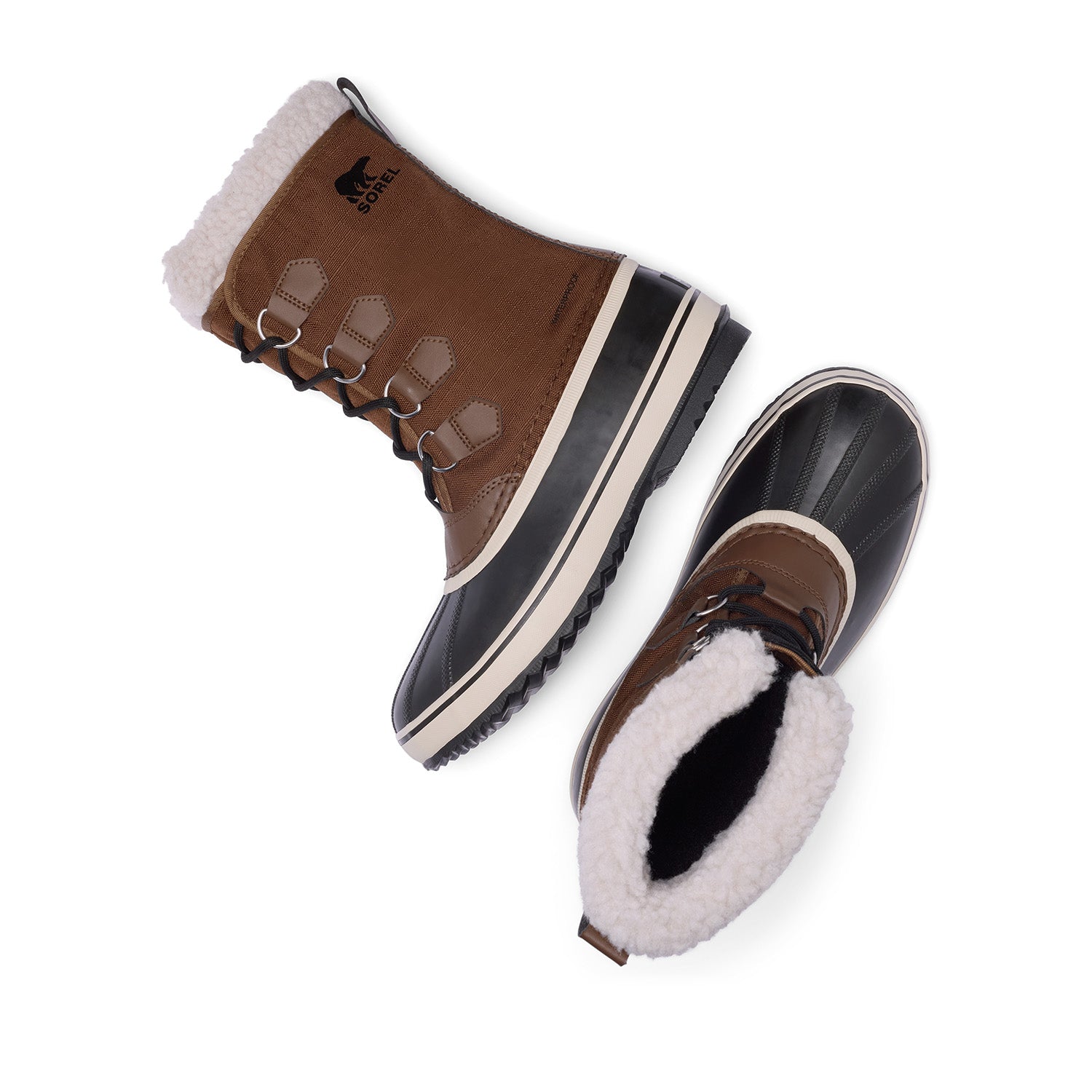 Sorel Men's 1964 Pac Nylon WP in Tobacco/Black