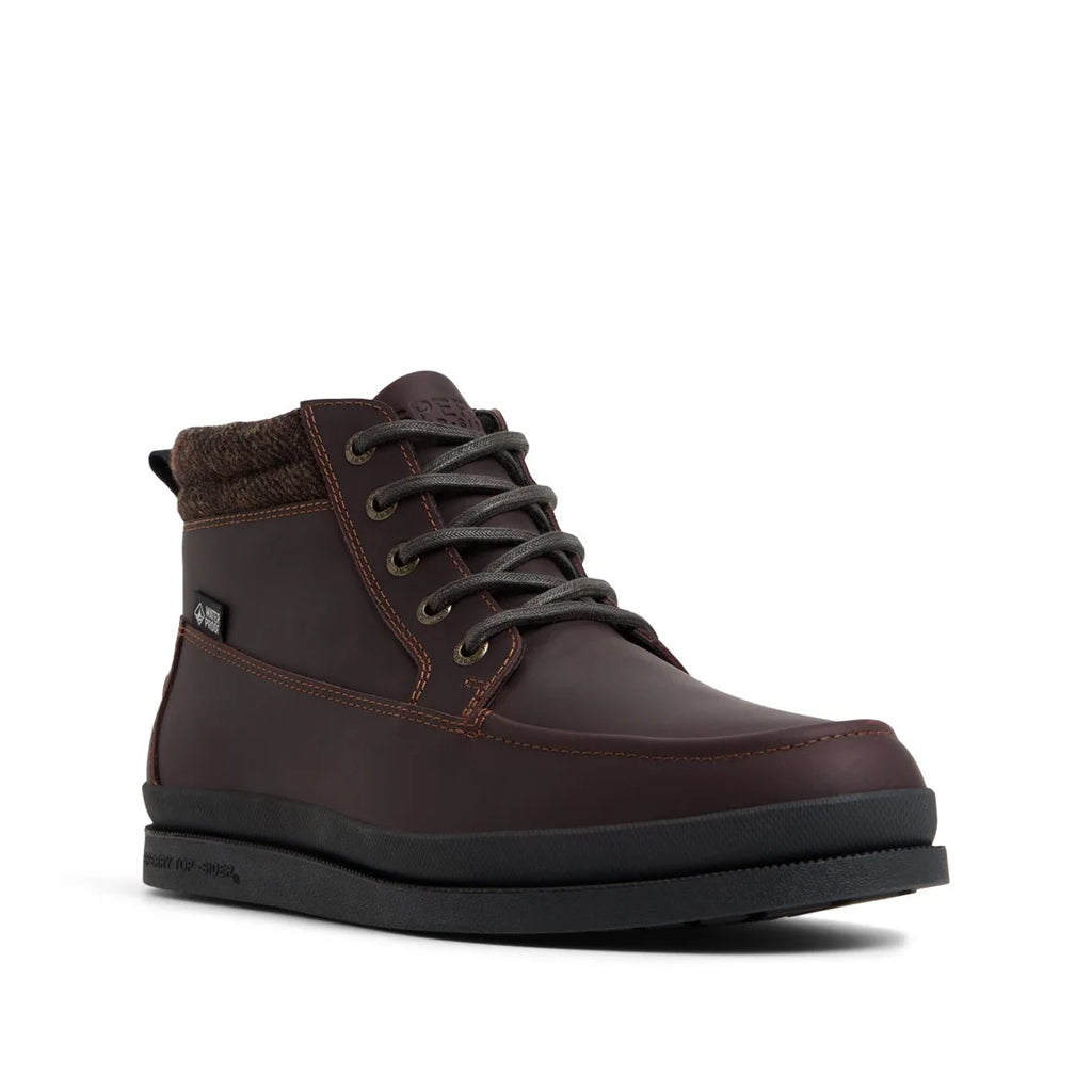 Sperry Men's Tour Mid Moccassin Boot in Dark Brown