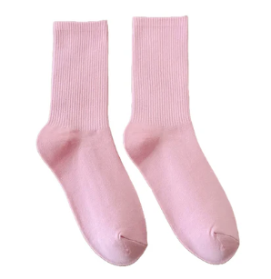 Floof Basic Crew Sock in Light Pink