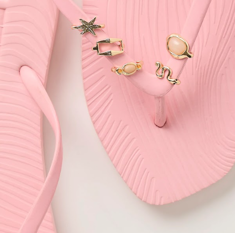 heel boy Sandal Charms in Rose Gold, 5 pack