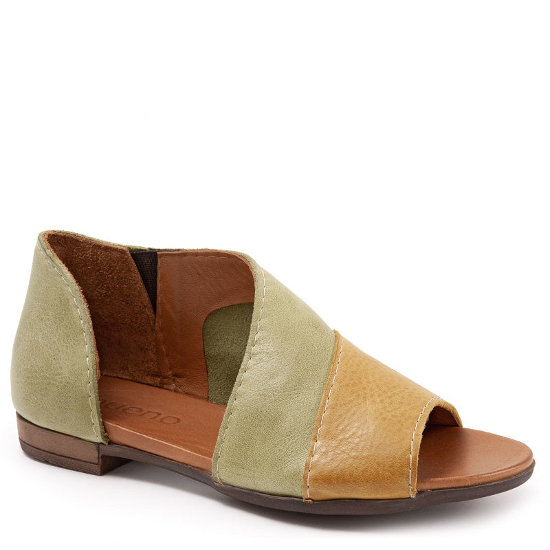 Bueno Women's Tanner in Yellow w/ Moss Natural Leather