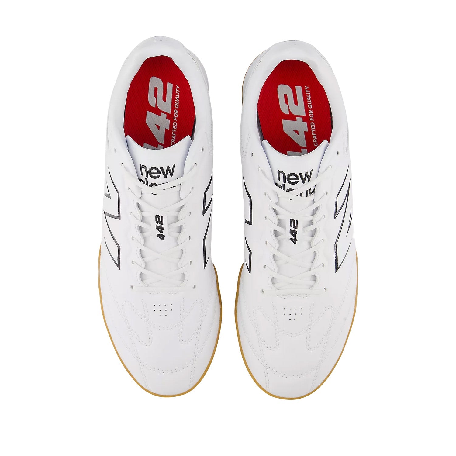 New Balance Unisex 442 PRO IN V3 in White/Black/Fire Cracker