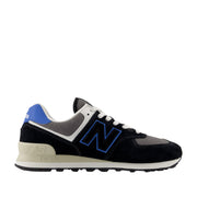 New Balance 574 unisexe, noir avec agate bleue