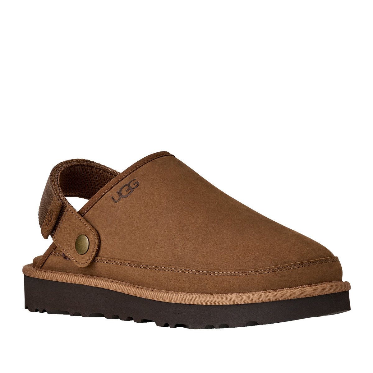 UGG Men's Goldencoast Clog II Nubuck in Dark Chestnut