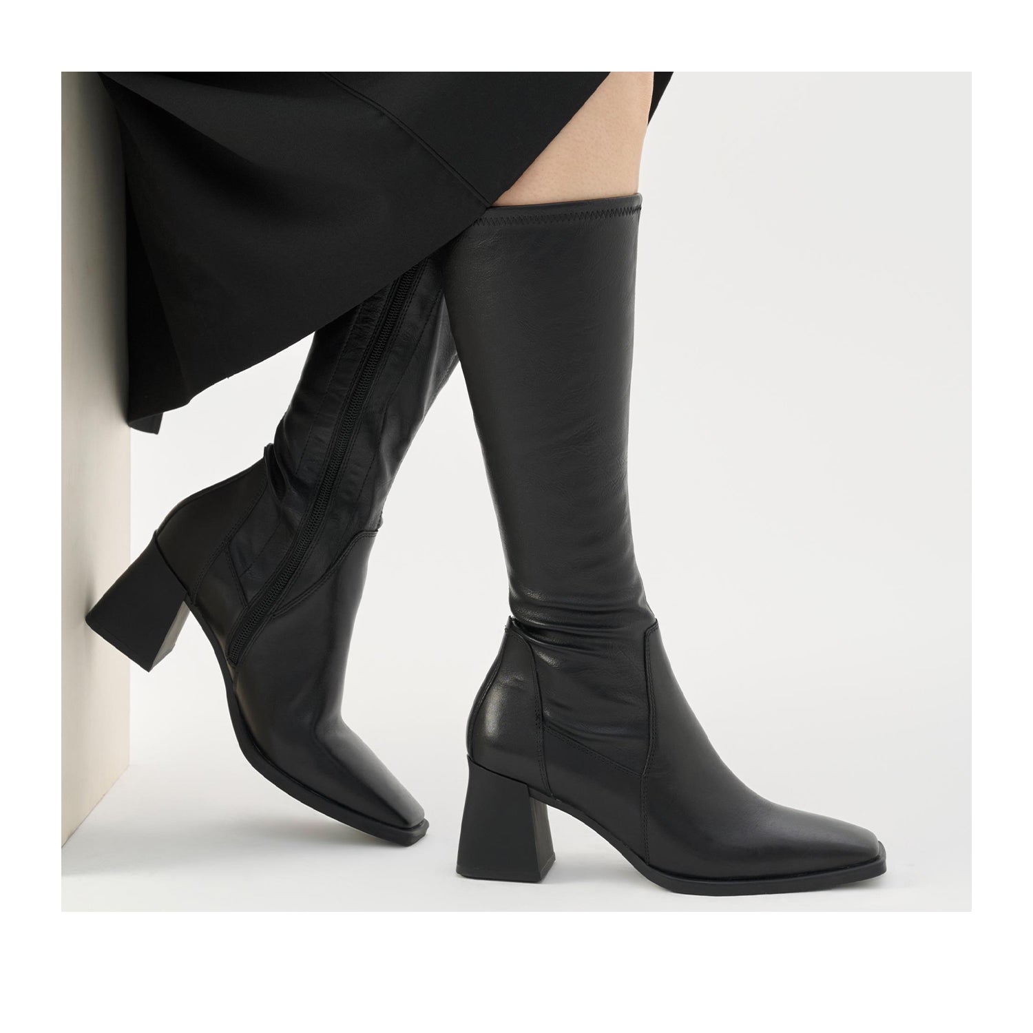 Bottes Hedda pour femme de Vagabond, mollet étroit, couleur noire