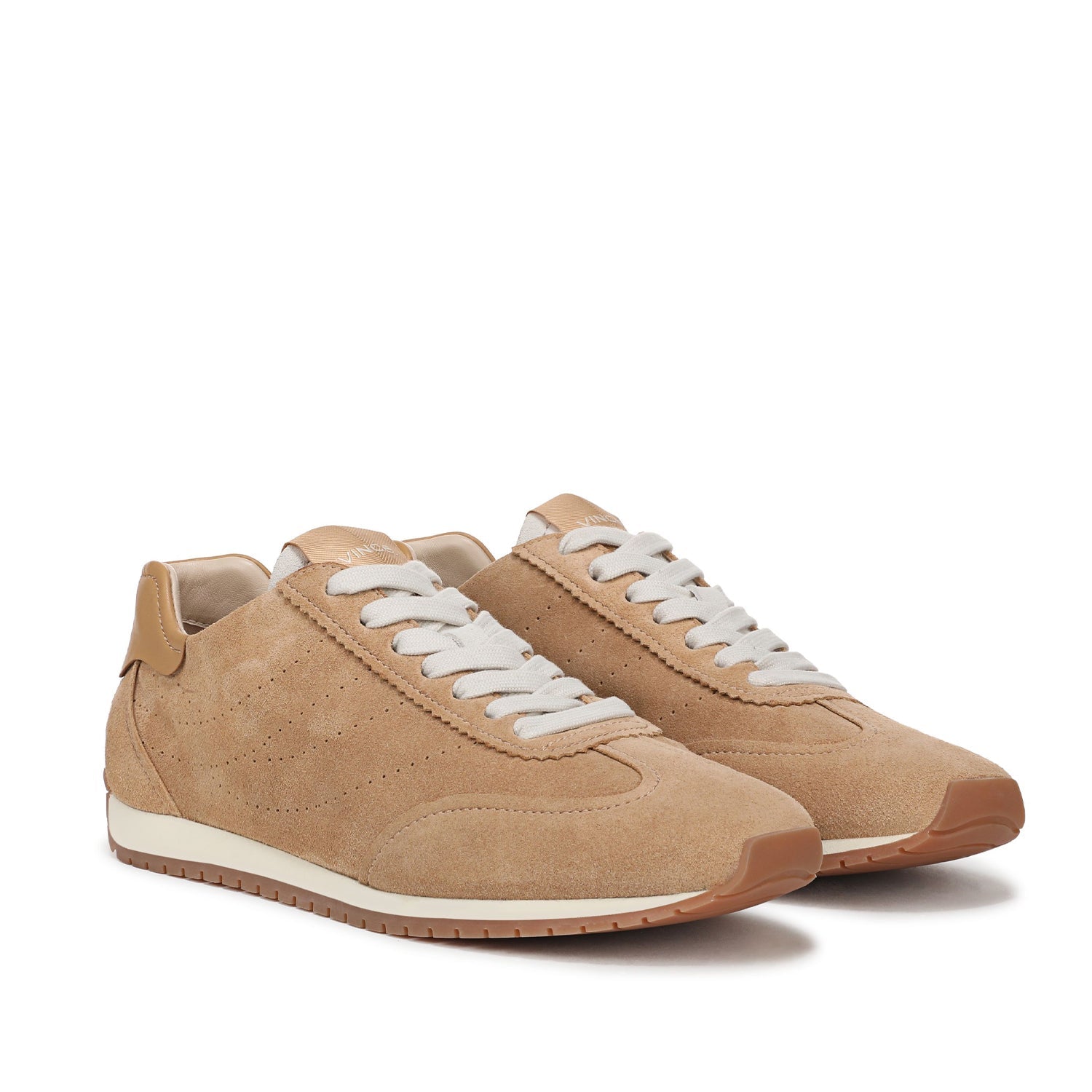 Vince. Women's Oasis Runner II in Bright Sable Beige Suede