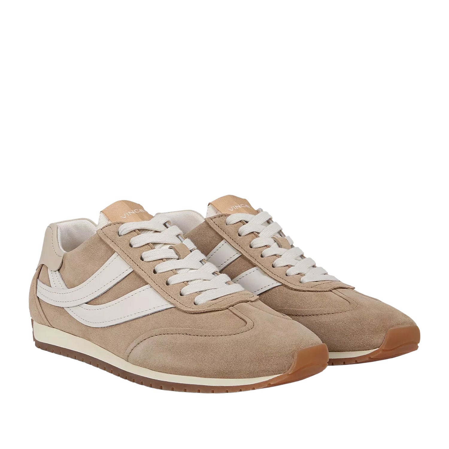 Vince. Chaussure de course Oasis pour femme, coloris Camel/Blanc Mousse