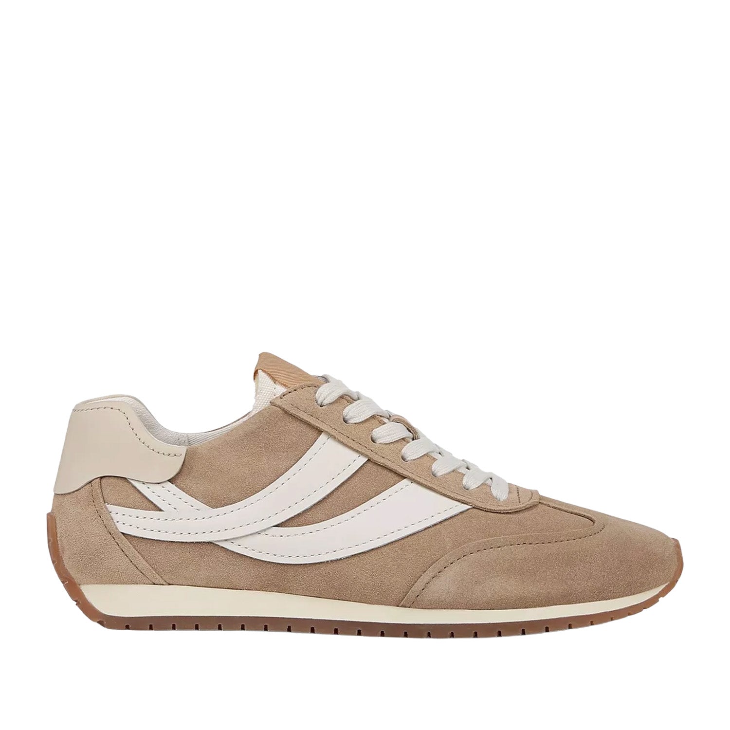 Vince. Chaussure de course Oasis pour femme, coloris Camel/Blanc Mousse