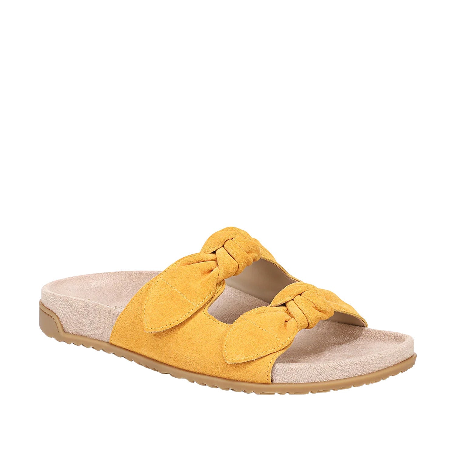 Vionic Women's Elara Slide Sandal in Amber Yellow