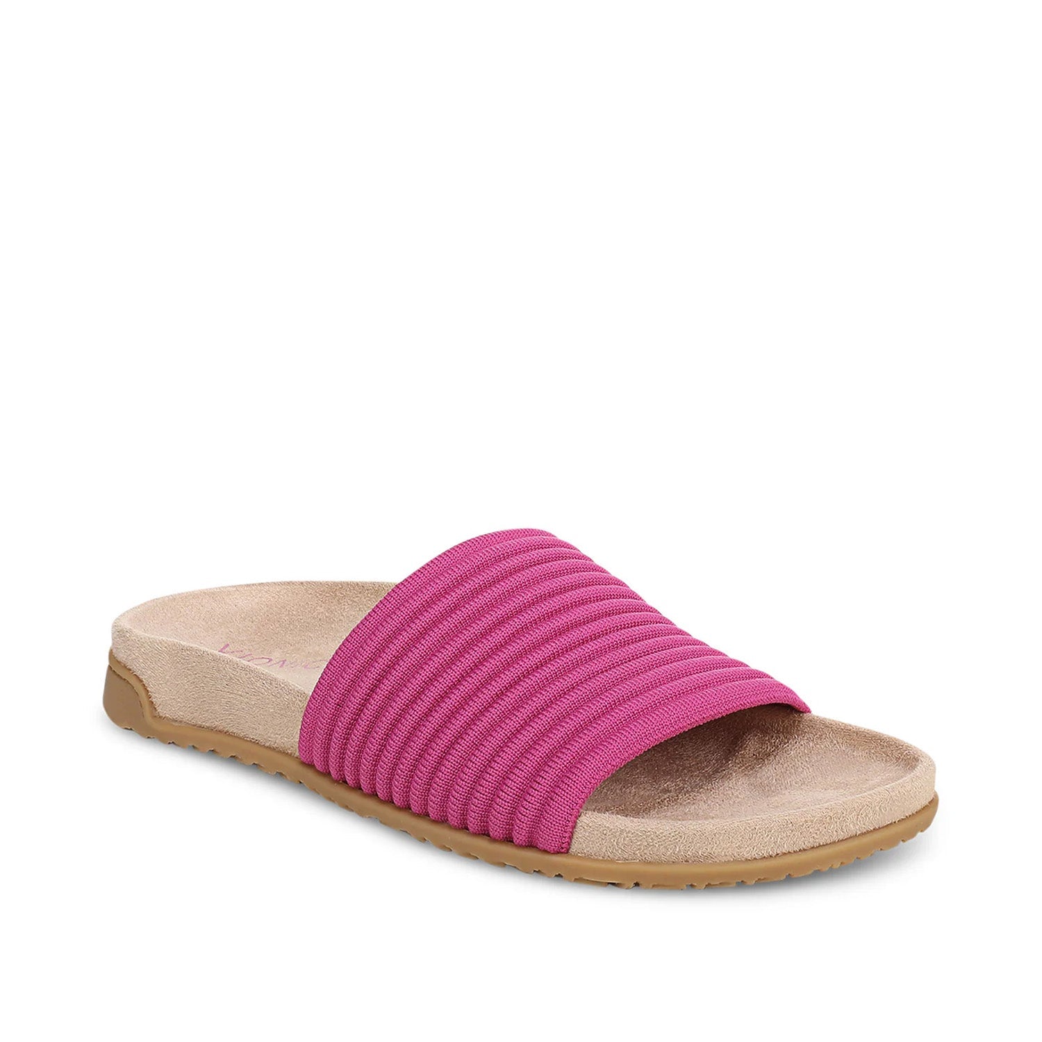 Vionic Women's Evie Knit Slide Sandal II in Rose Violet
