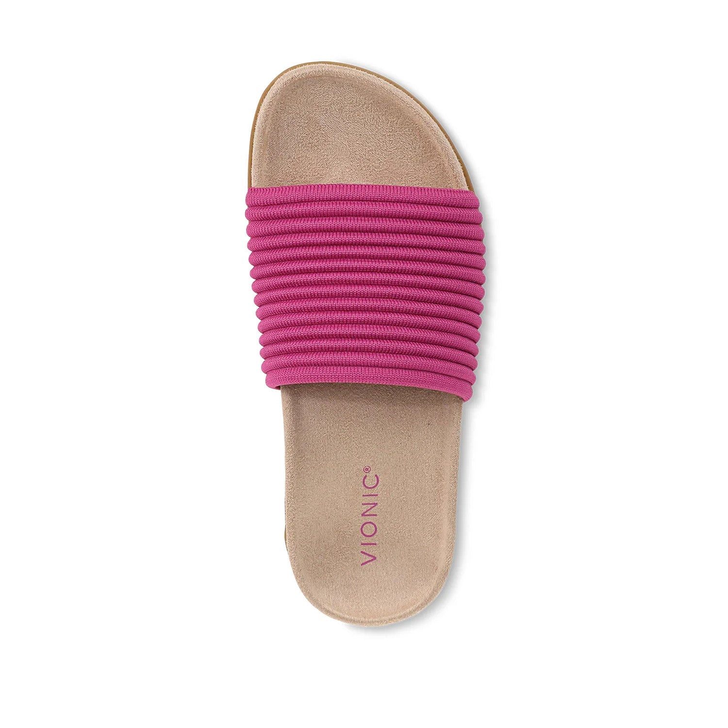 Vionic Women's Evie Knit Slide Sandal II in Rose Violet