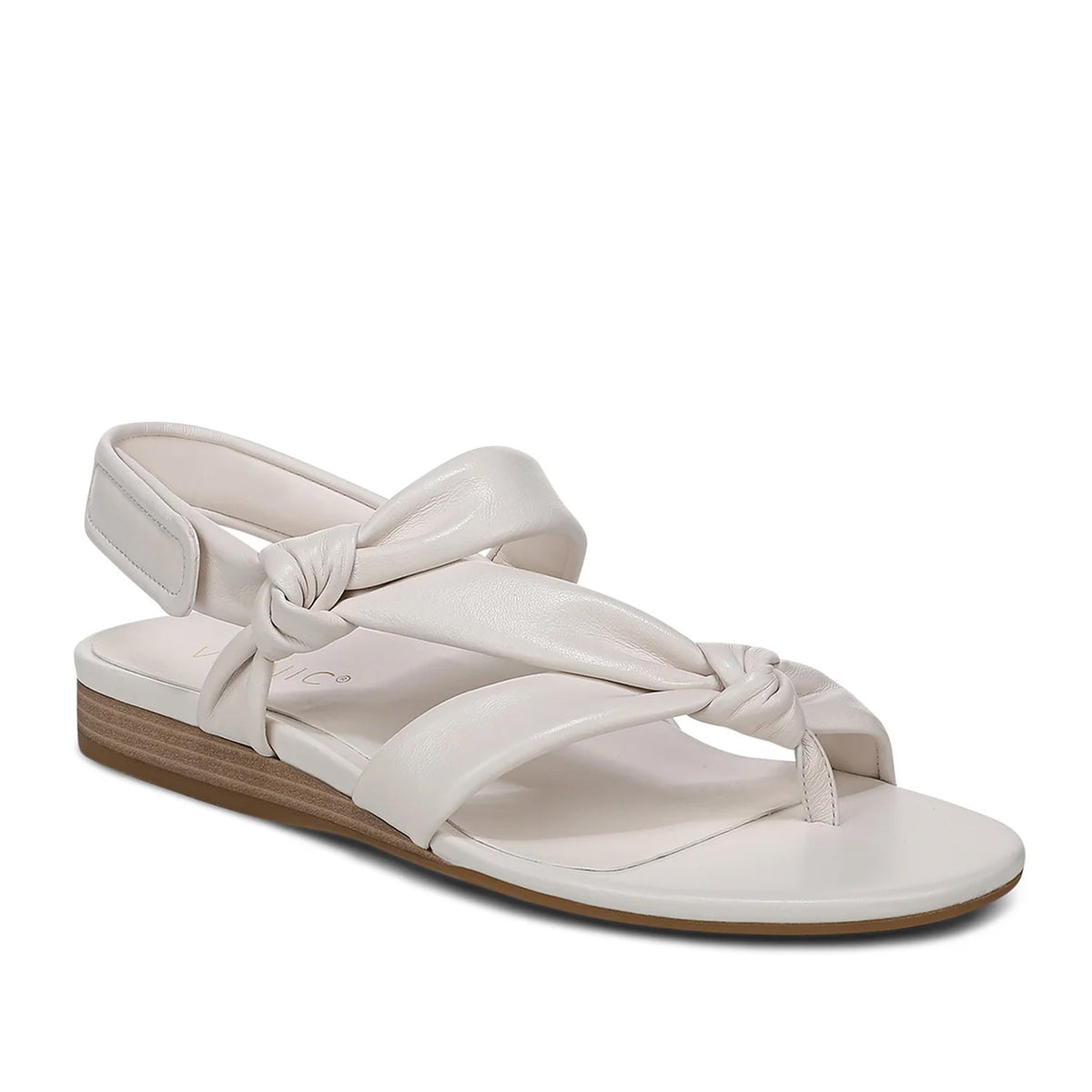 Vionic Women's Geneva Strappy Toe Post Sandal in Sea Salt