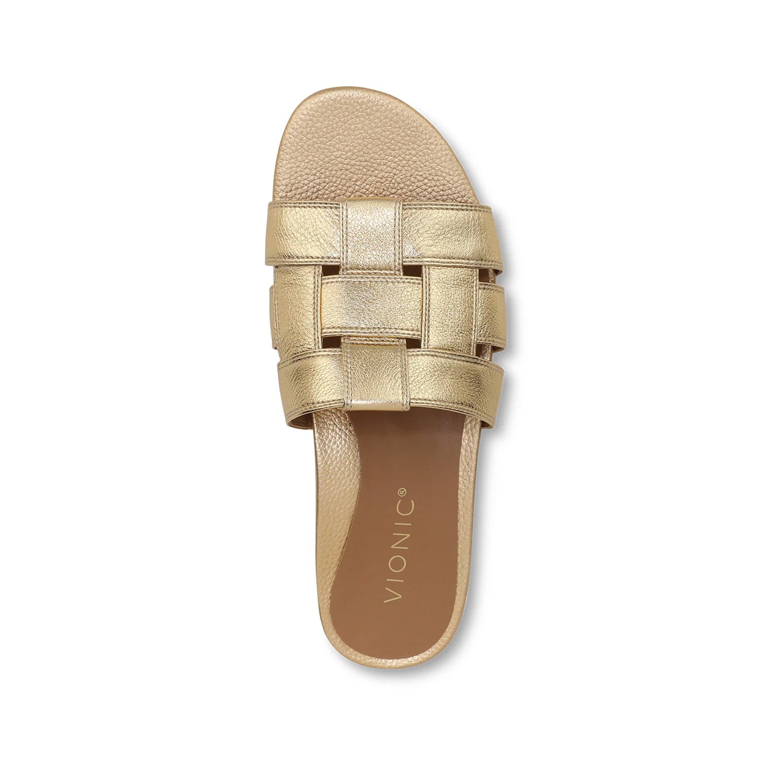 Vionic Women's Glendora Side Sandal in Gold