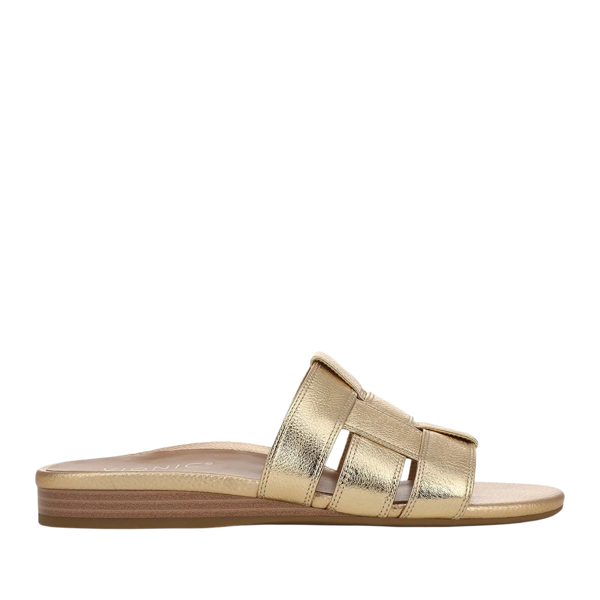 Vionic Women's Glendora Side Sandal in Gold
