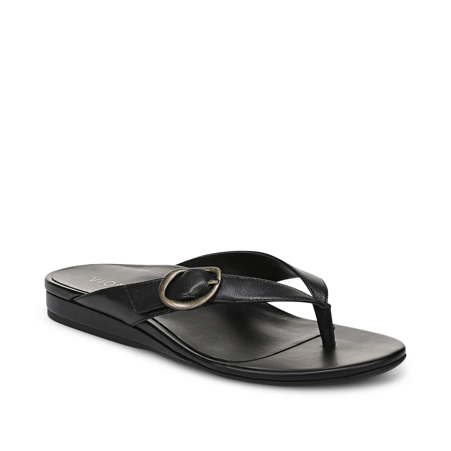 Vionic Women's Grove Toe Post Sandal in Black